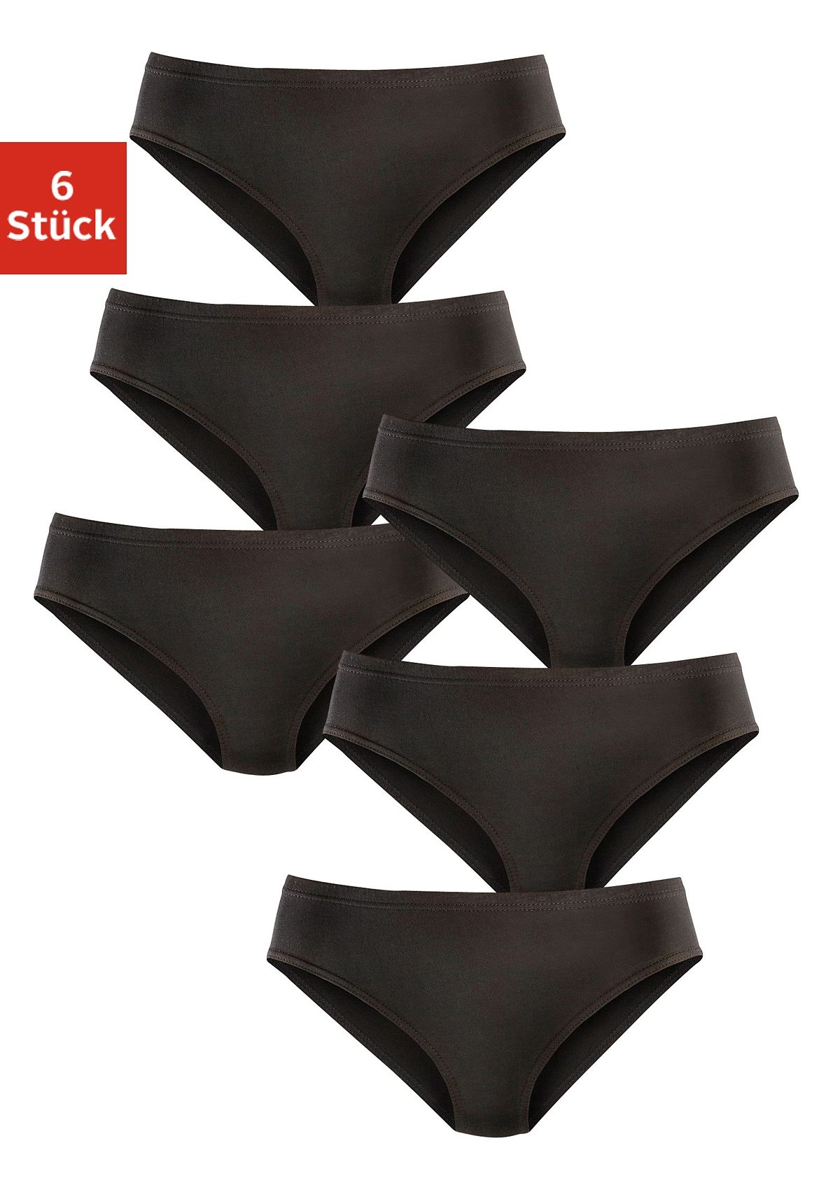 petite fleur by Lascana Jazz-Pants Slips 6er-Pack, aus reiner Baumwolle