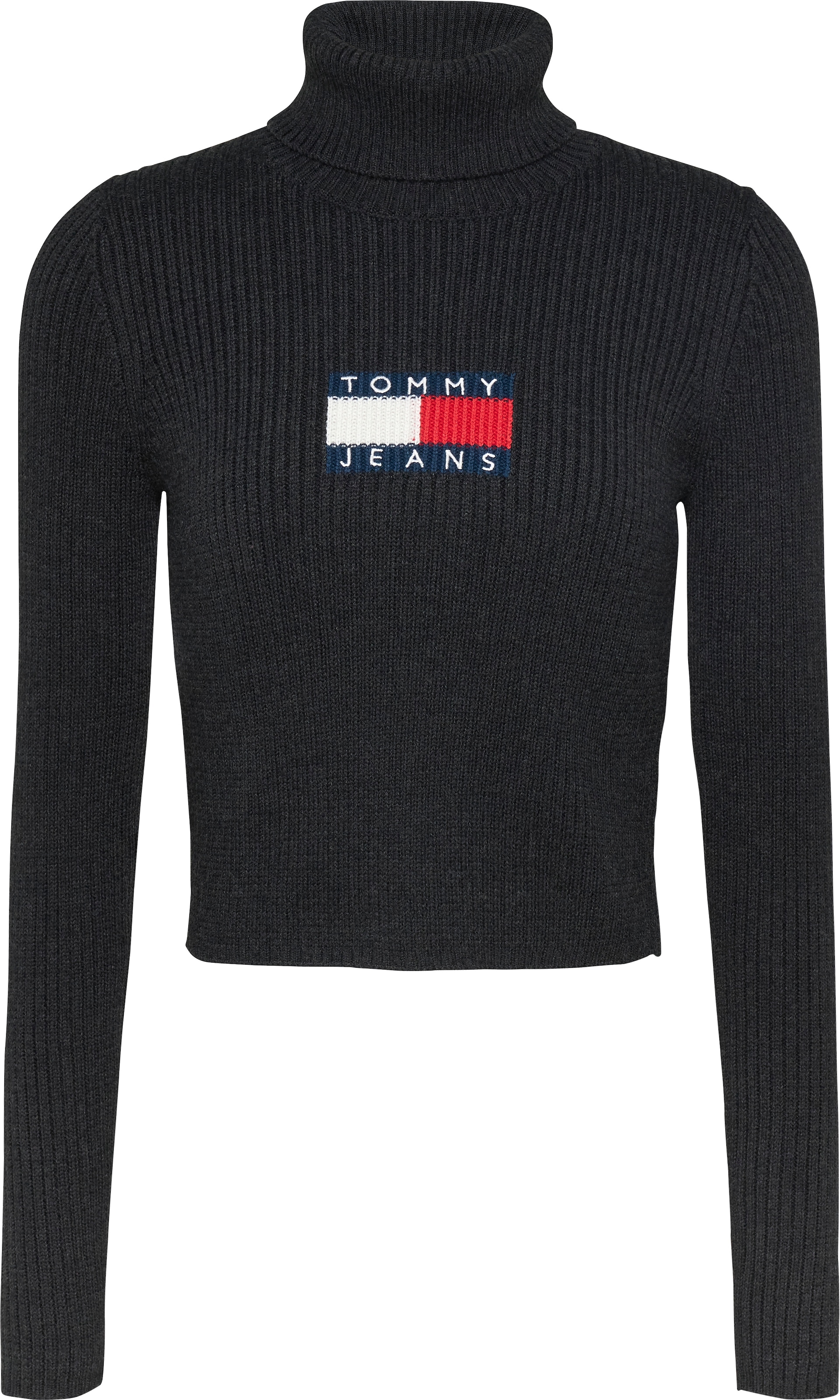 Strickpullover »TJW MELANGE TRTLNCK FLAG SWEATER«, mit Logo-Flag