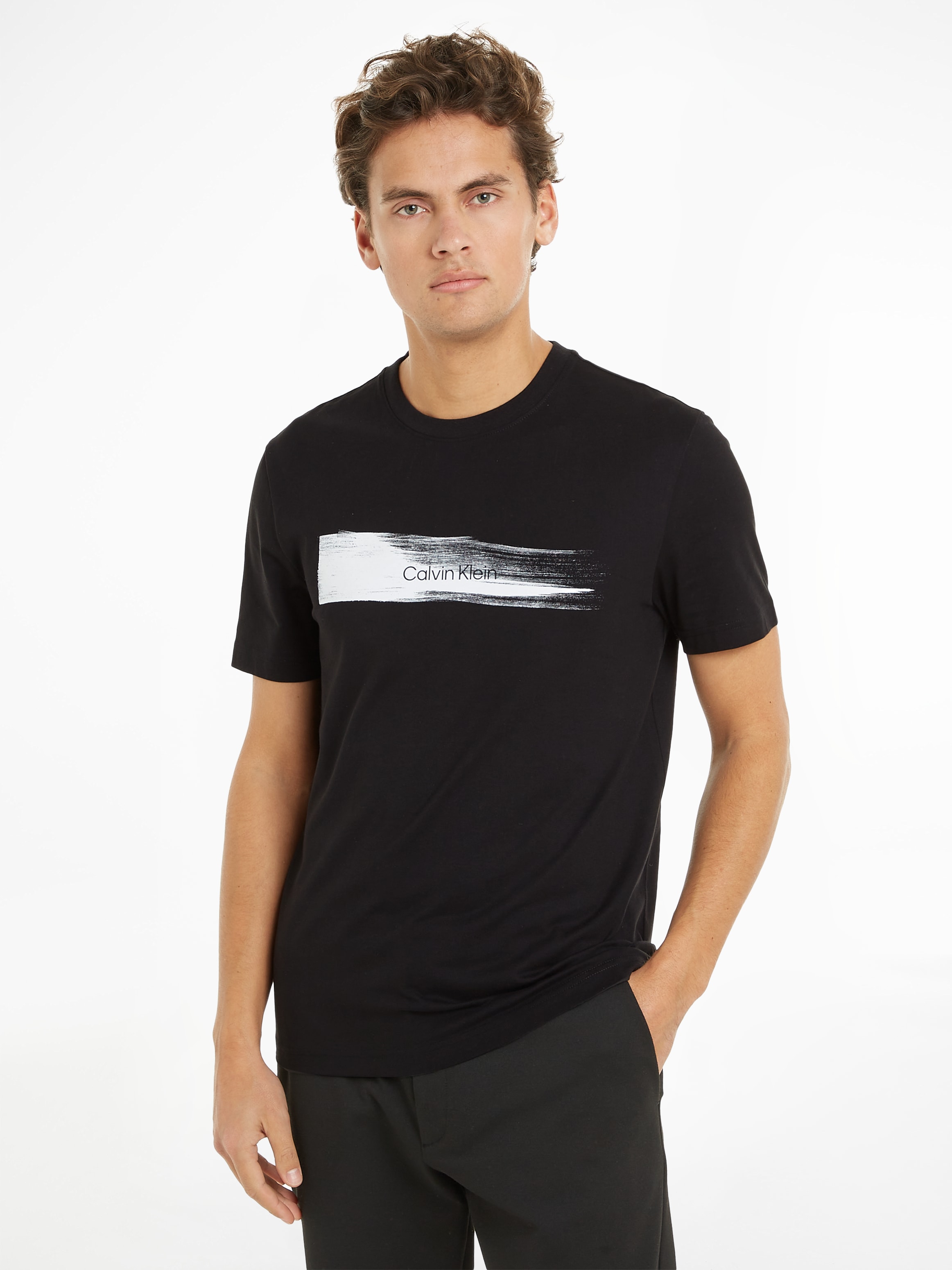 Calvin Klein T-Shirt "BRUSH LOGO T-SHIRT", mit Logoschriftzug günstig online kaufen