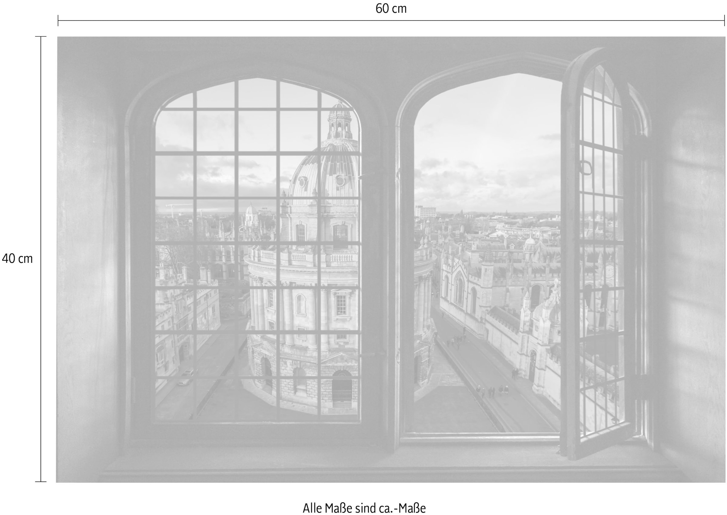 queence Wandsticker »City«, Wandsticker, Wandbild, selbstklebend, 3D, Fenster