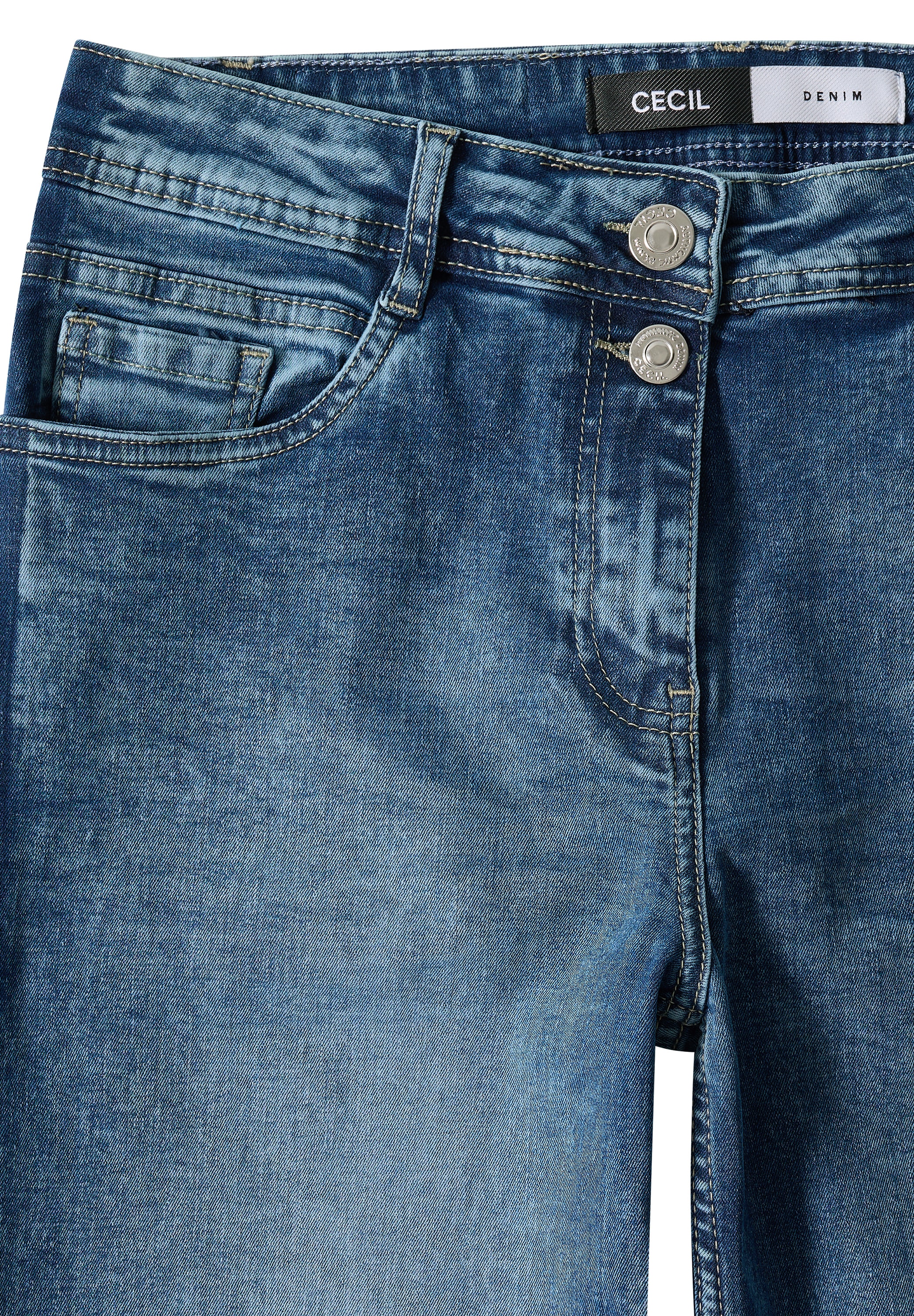 Cecil Straight-Jeans »Style NEELE«, mit Gallonstreifen