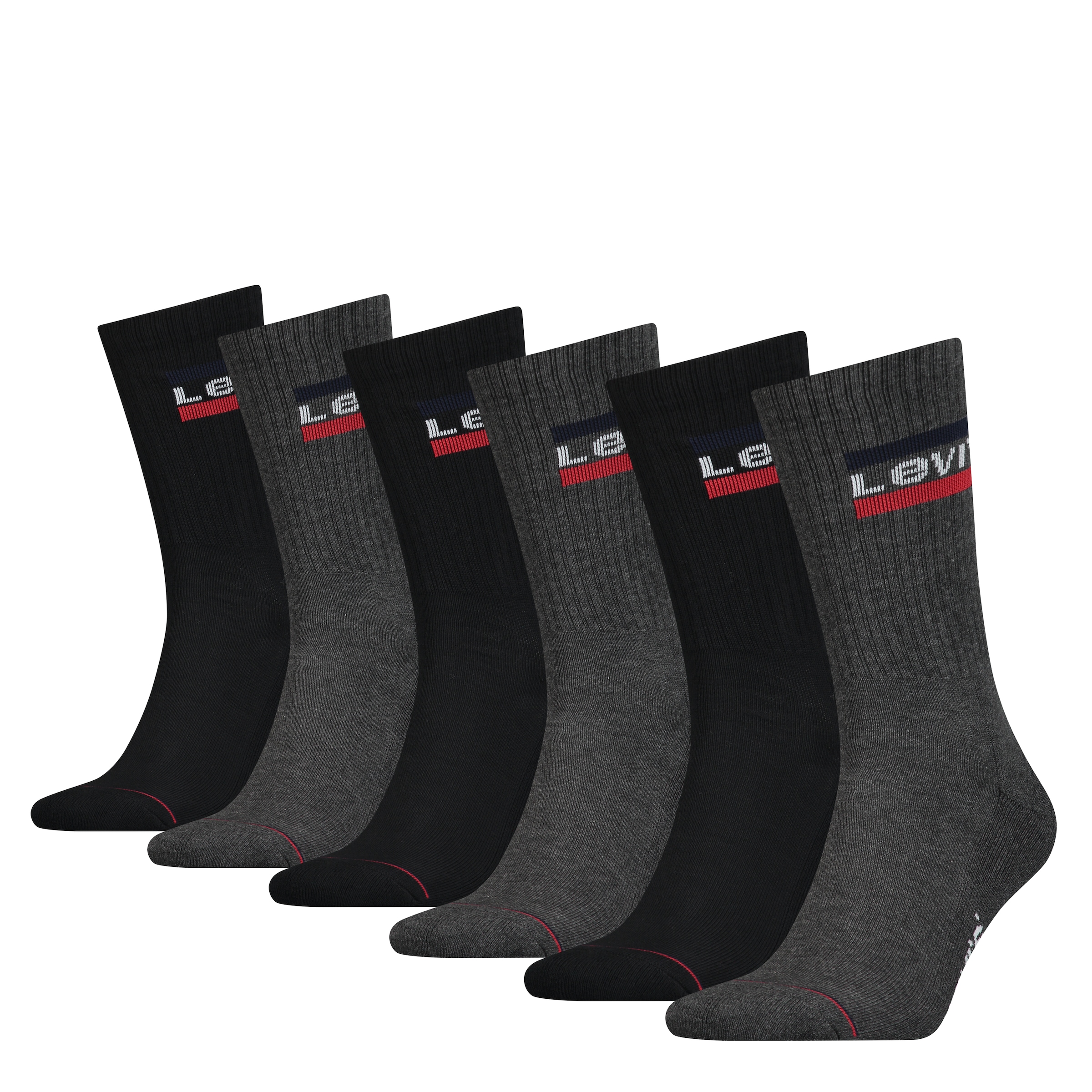 Levis Socken Packung, 6 Paar tlg. mit breitem Logobund günstig online kaufen