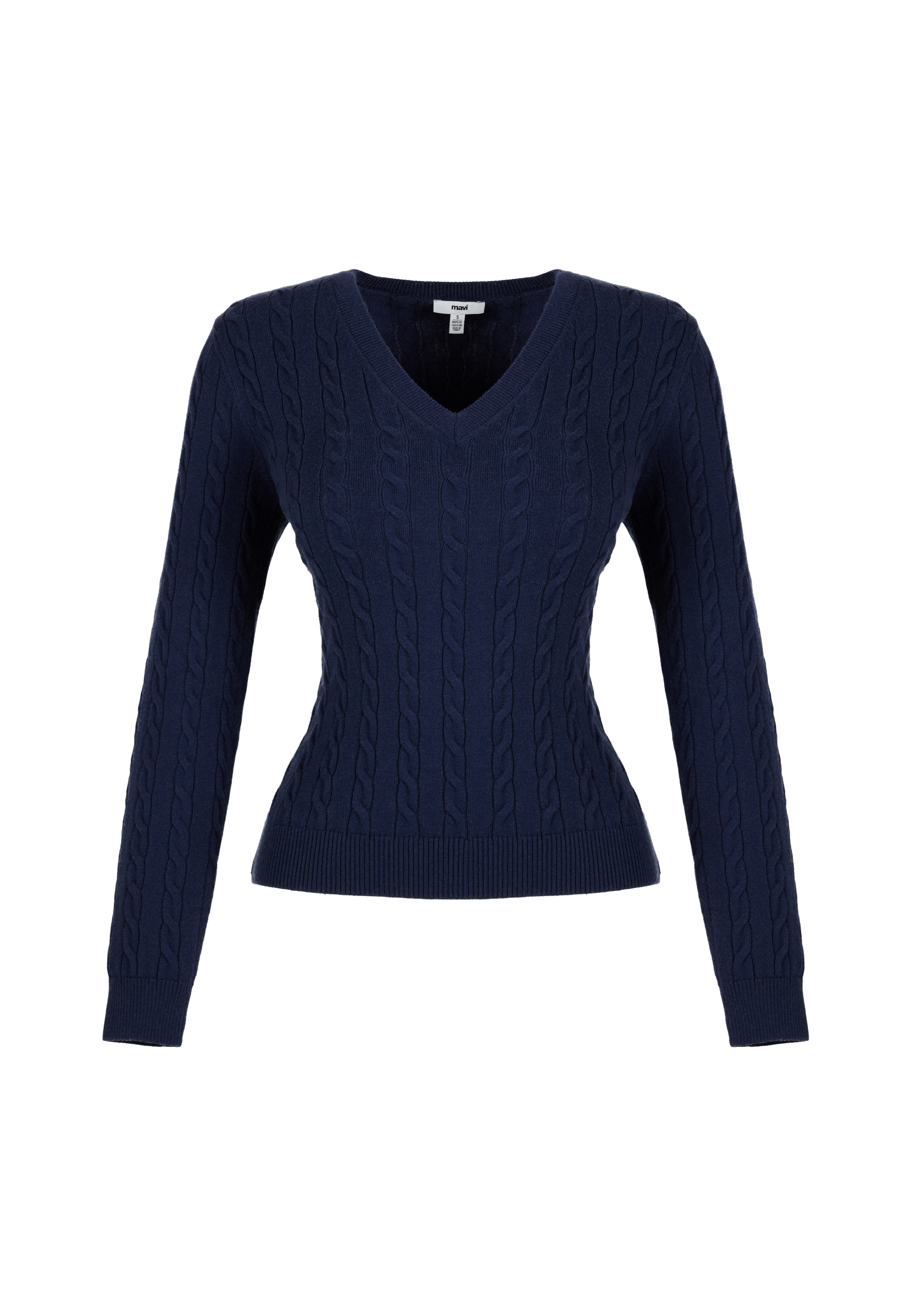 Mavi V-Ausschnitt-Pullover »V-NECK SWEATER« Pullover Feinstrick