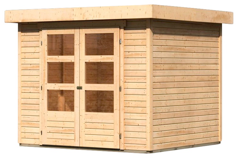 Karibu Gartenhaus »Arnis 3«, naturbelassen oder terragrau