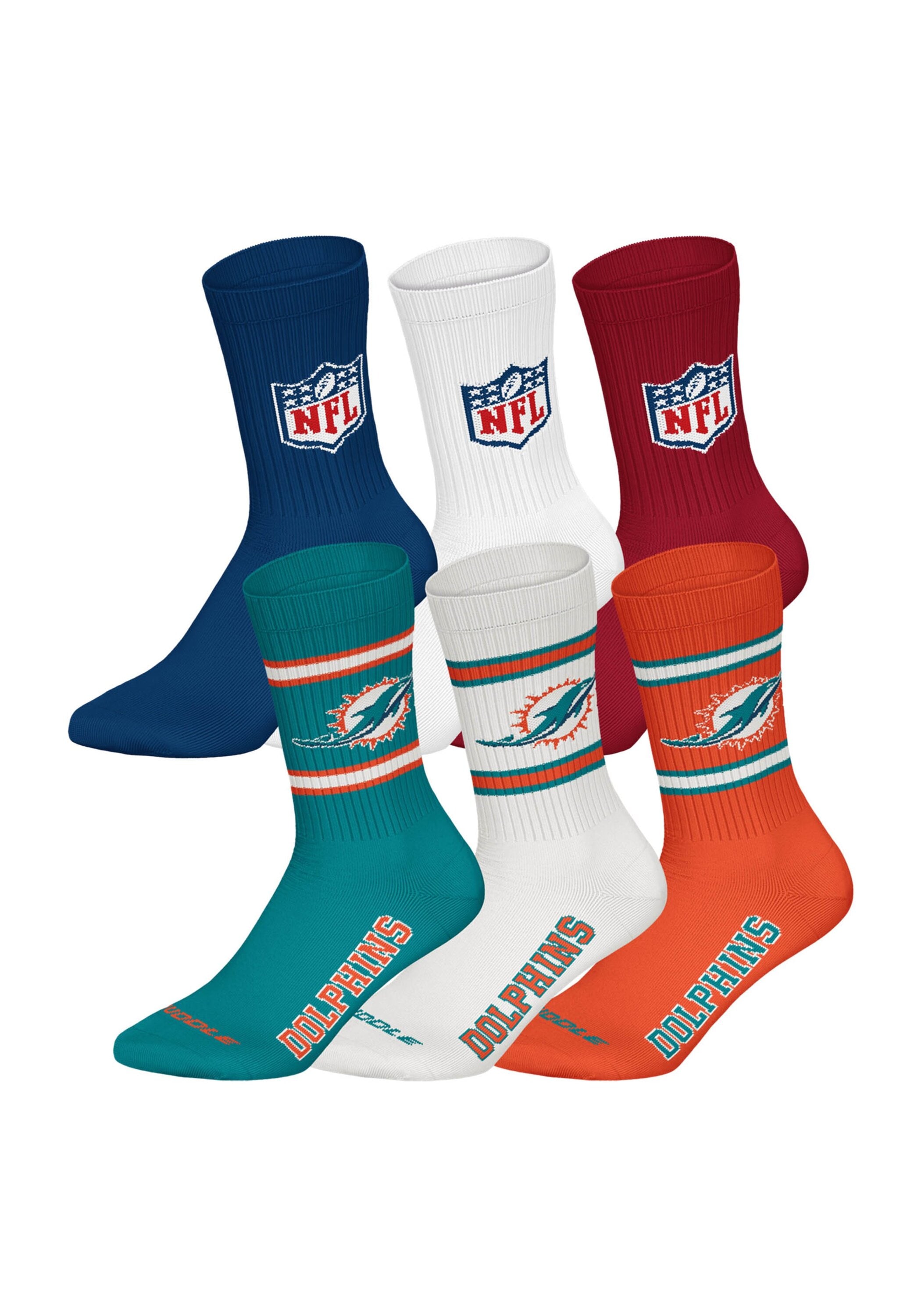 NFL Kurzsocken "Socken NFL 6Pack Crew Socks 6er Pack"