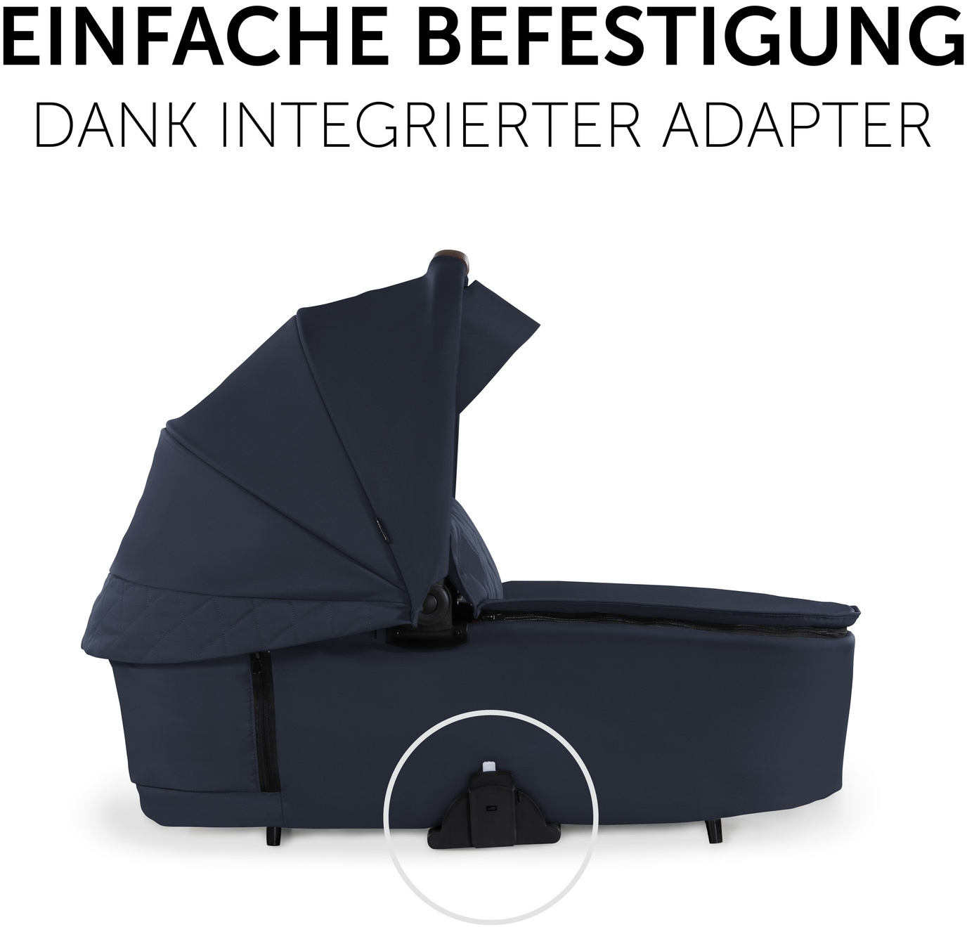 Hauck Babywanne »Walk N Care Carrycot, dark navy blue«, für den Walk N Care Kinderwagen