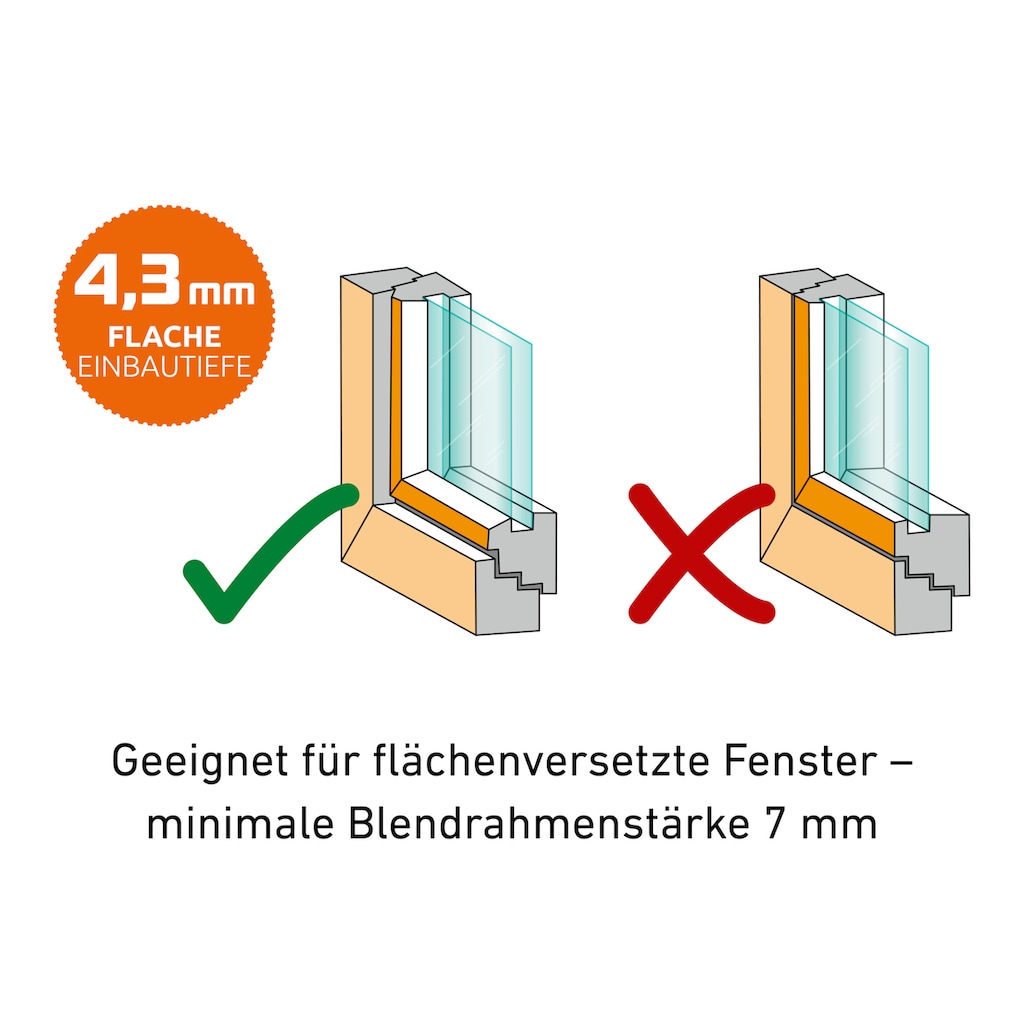 Windhager Insektenschutz-Fensterrahmen »Ultra Flat«