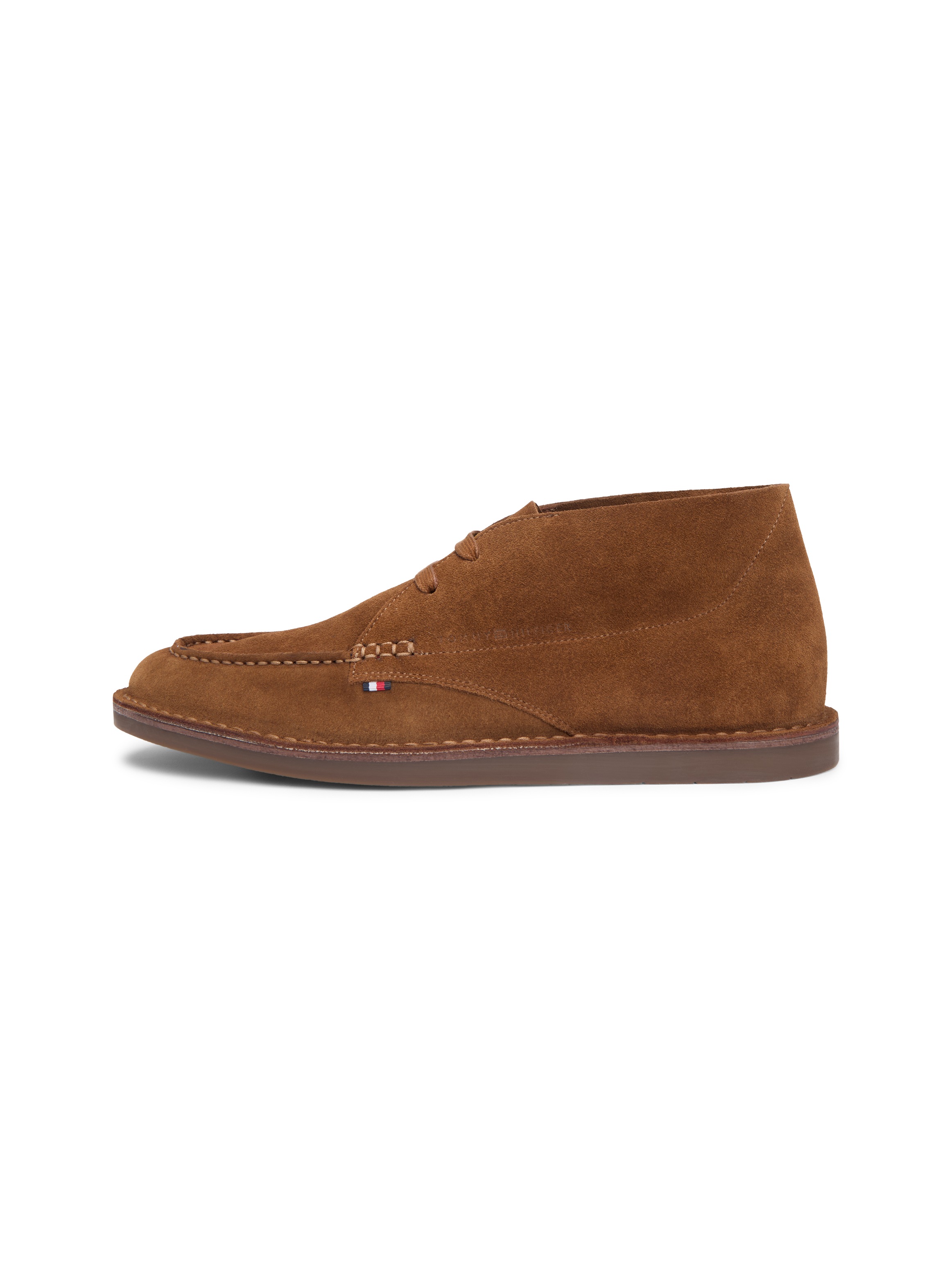 Tommy Hilfiger Schnürboots »HILFIGER STITCHDOWN SUEDE CHUKKA«  , Schnürschuh in Mokassin-Optik