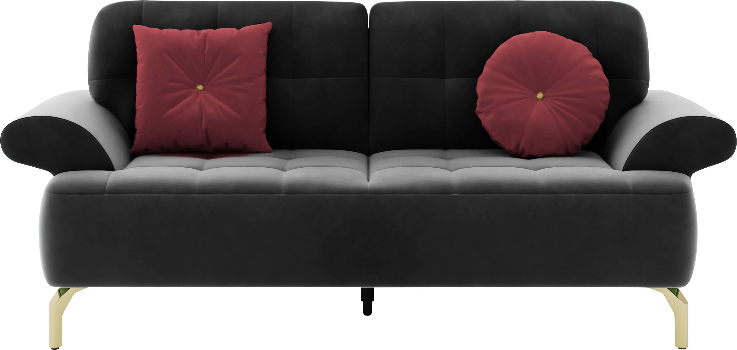 sit&more 2-Sitzer »Orient 1«, inkl. 2 Zierkissen mit Strass-Stein, goldfarbene Metallfüße