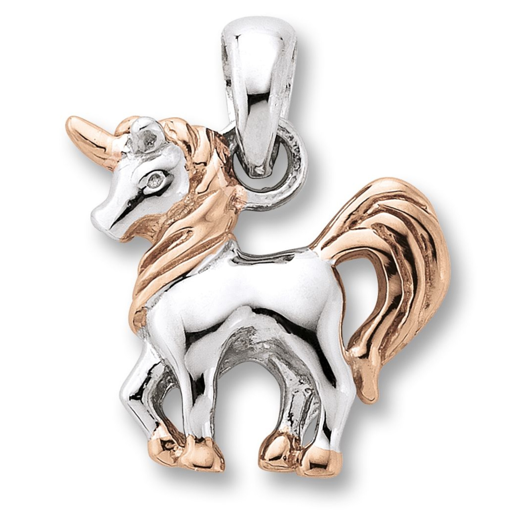 ONE ELEMENT Mädchen Kettenanhänger "Einhorn Anhänger aus 925 Silber Einhorn Anhänger aus 925 Silber", Damen, Silber 925 (Sterlingsilber), silber,
