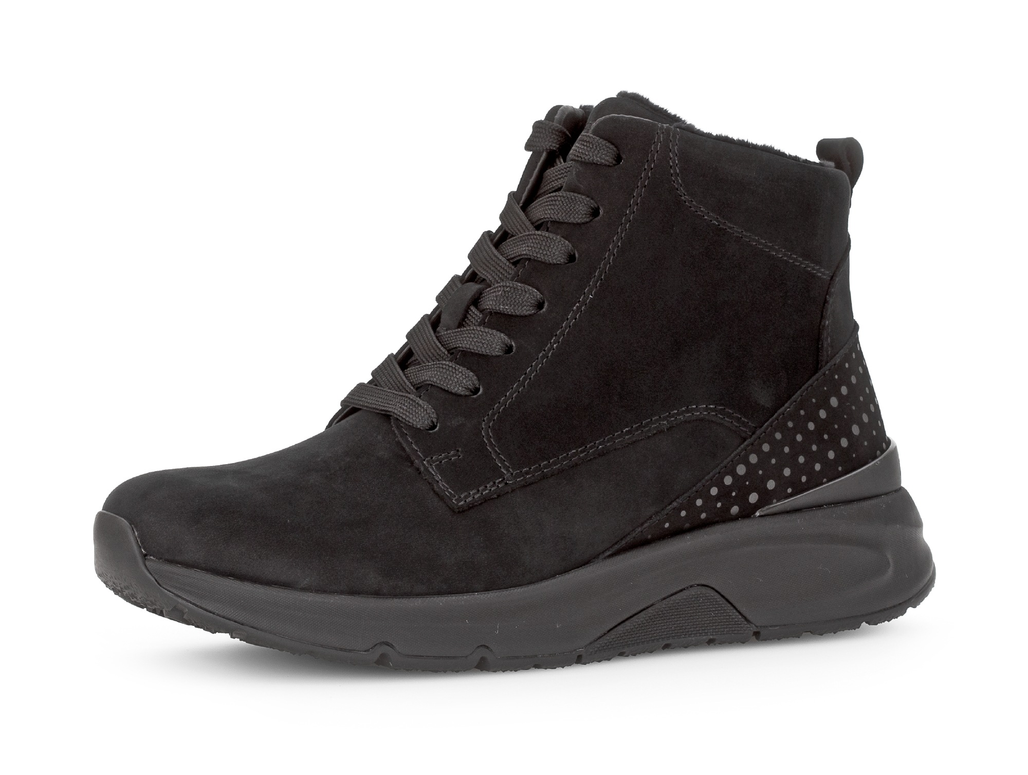 Gabor Rollingsoft Schnürboots, Keilabsatz, Freitzeitschuh, High-Top-Sneaker, Label an der Ferse