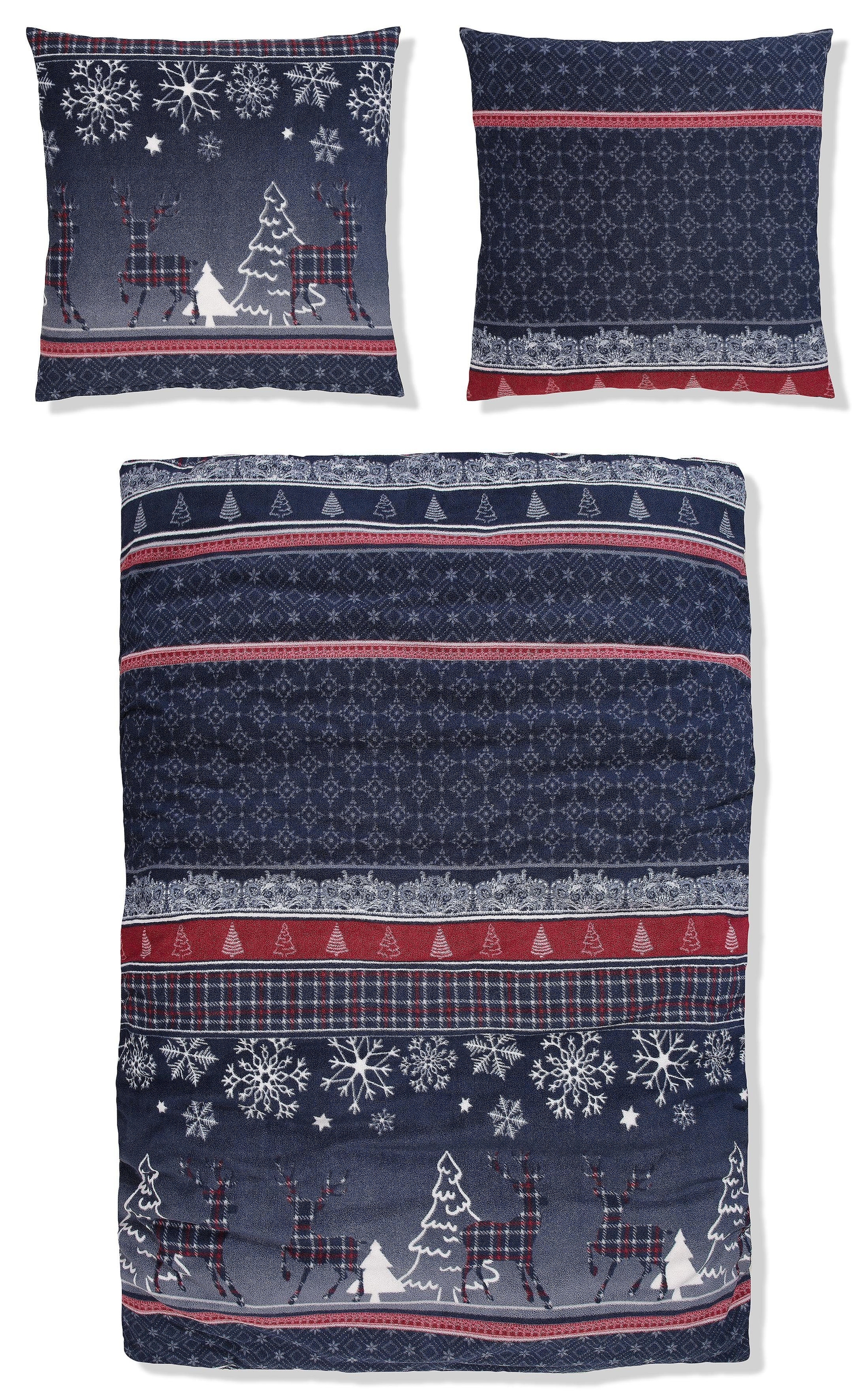 my home Bettwäsche "Chrissy in Gr. 135x200 oder 155x220 cm, ideal für Weihn günstig online kaufen