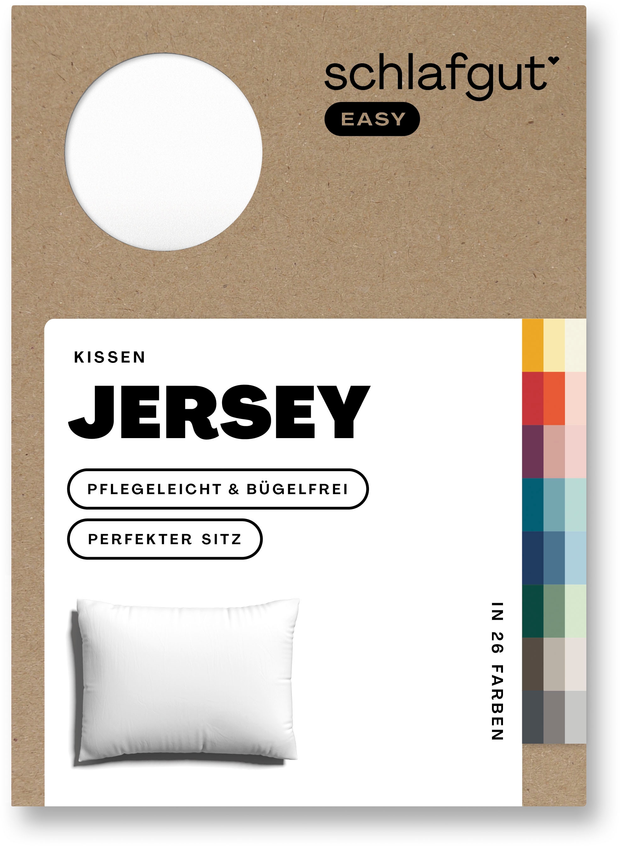 Schlafgut Kissenbezug "EASY Jersey", (1 St.), Kissenhülle mit Reißverschluss, weich und saugfähig, Kissenbezug