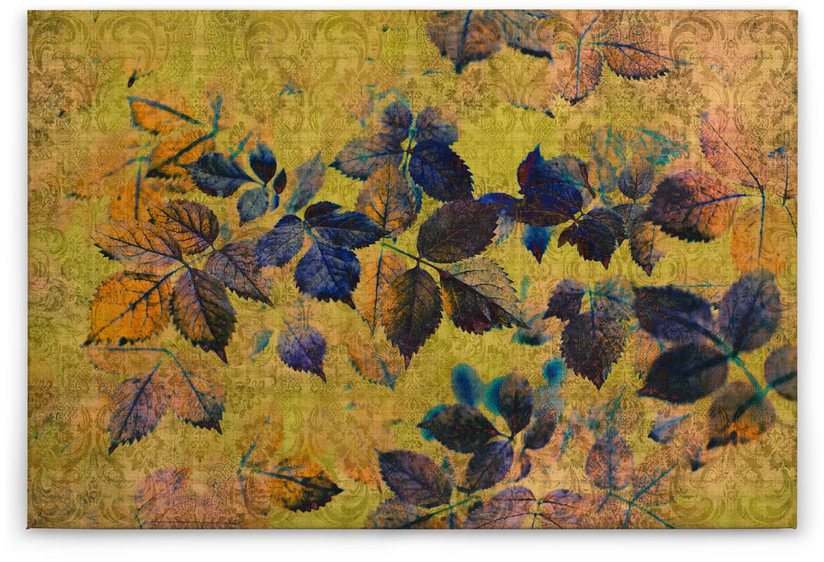 A.S. Création Leinwandbild »indian summer«, Blumen, (1 St.), Keilrahmen Bild Blätter Natur Floral