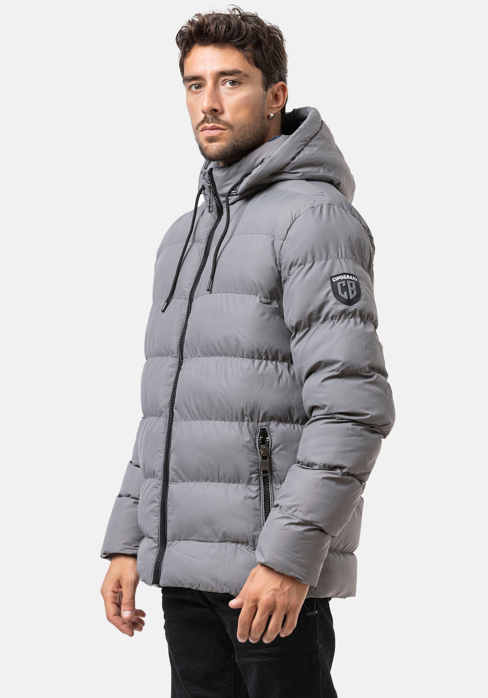 Cipo & Baxx Steppjacke mit Kapuze