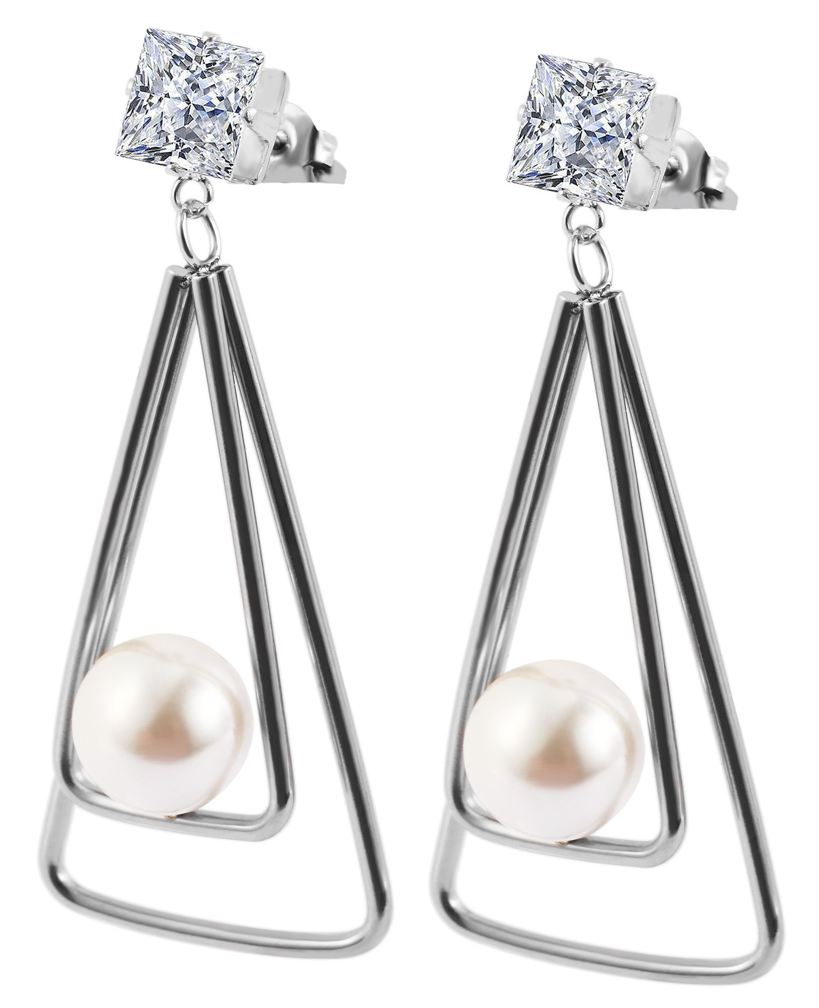 Adelia´s Paar Ohrhänger "Ohrringe – Ohrhänger aus Edelstahl" Ideal als Geschenk zum Jubiläum