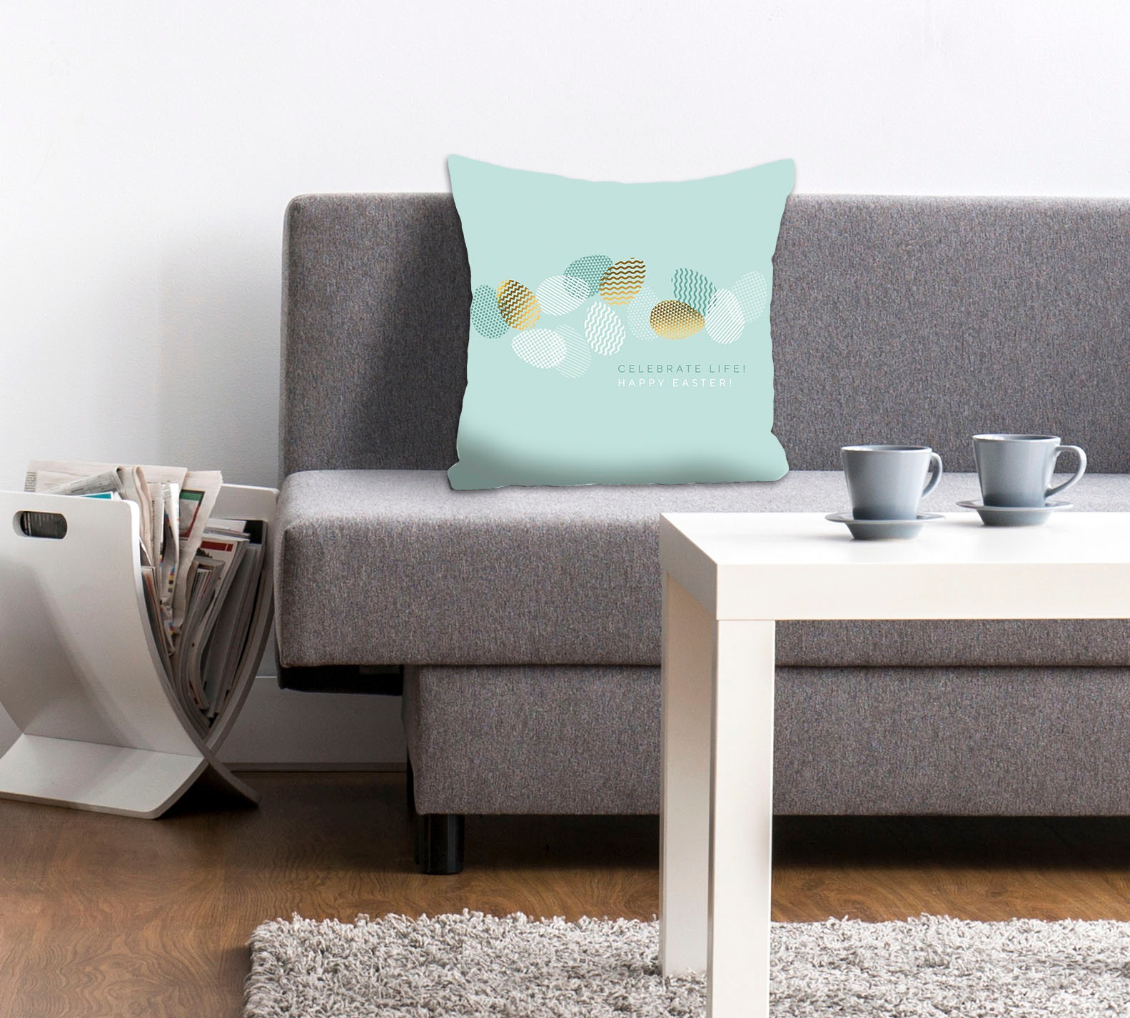 queence Dekokissen "CELEBRATE LIFE" mit bunten Ostereiern günstig online kaufen