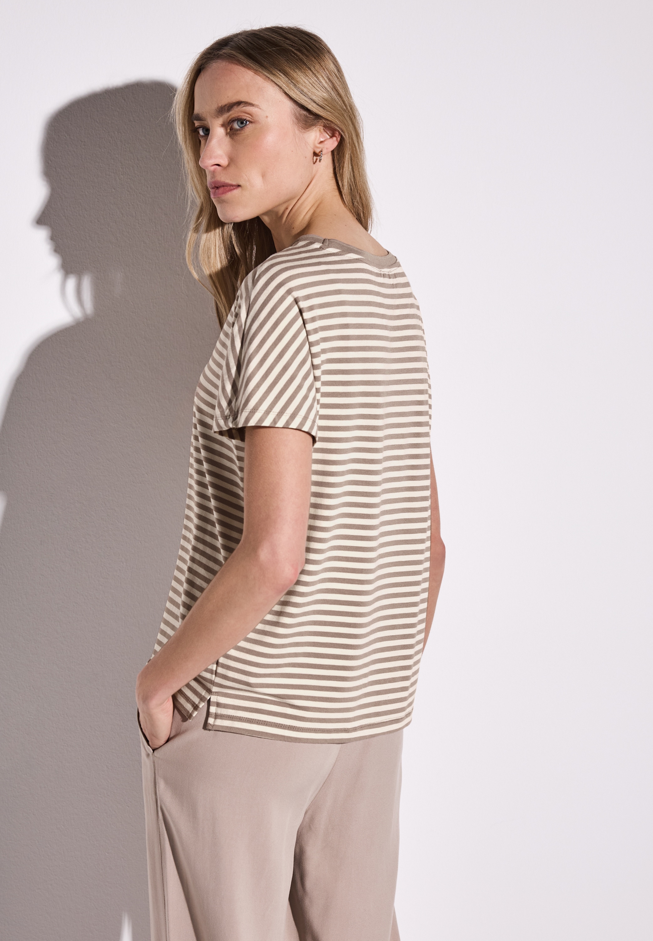 STREET ONE T-Shirt »Style Crista«, mit Streifen Muster