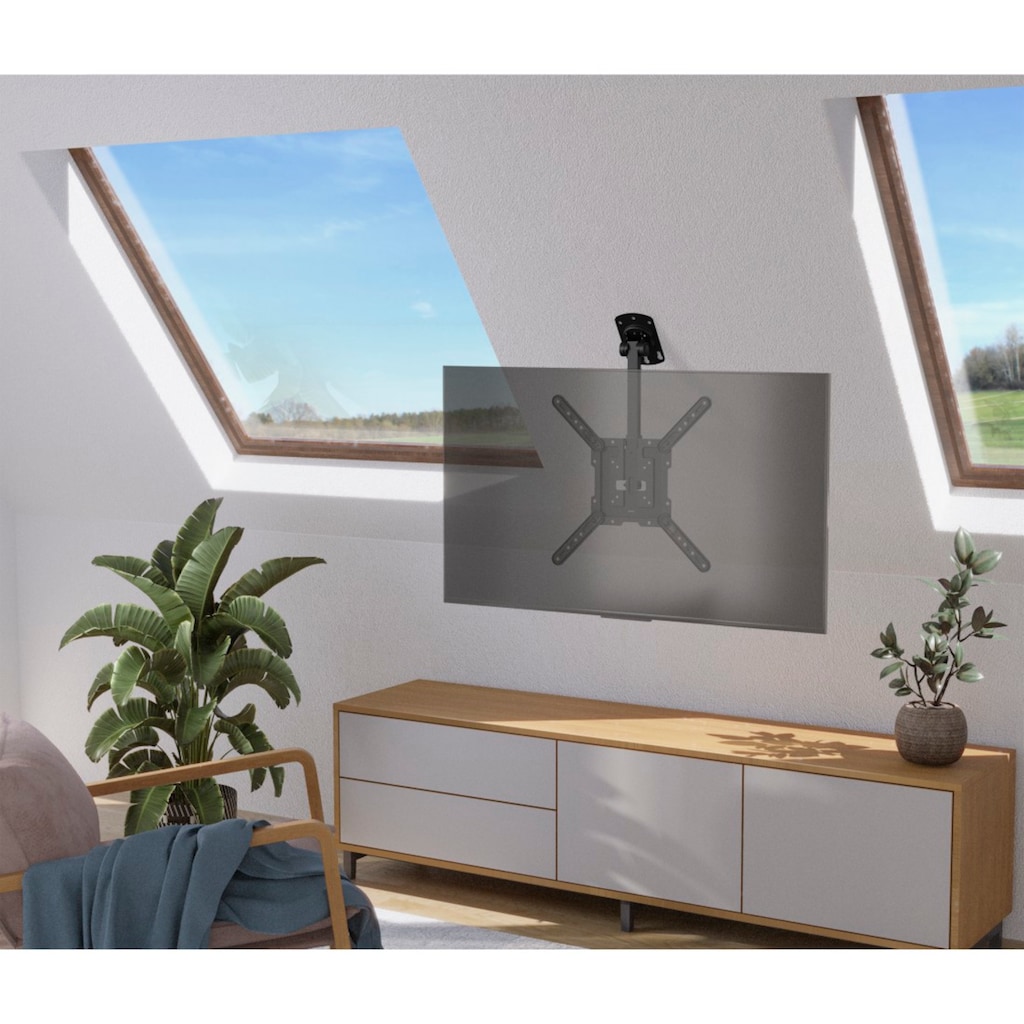 Hama TV-Deckenhalterung »TV Deckenhalterung Fernseher, schwenkbar, höhenverstellbar, schwarz«, bis 165 cm Zoll