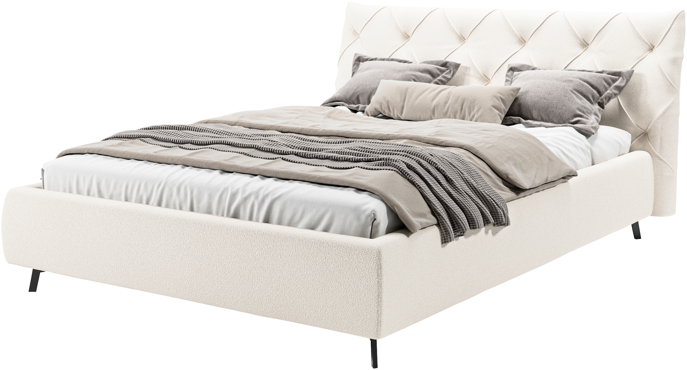 Home affaire "Elloree, in 4 Breiten bis 200cm, auch in Leder" Kopfteilhöhe 105 cm, belastbar bis 280 kg, auch in Überlänge 220cm