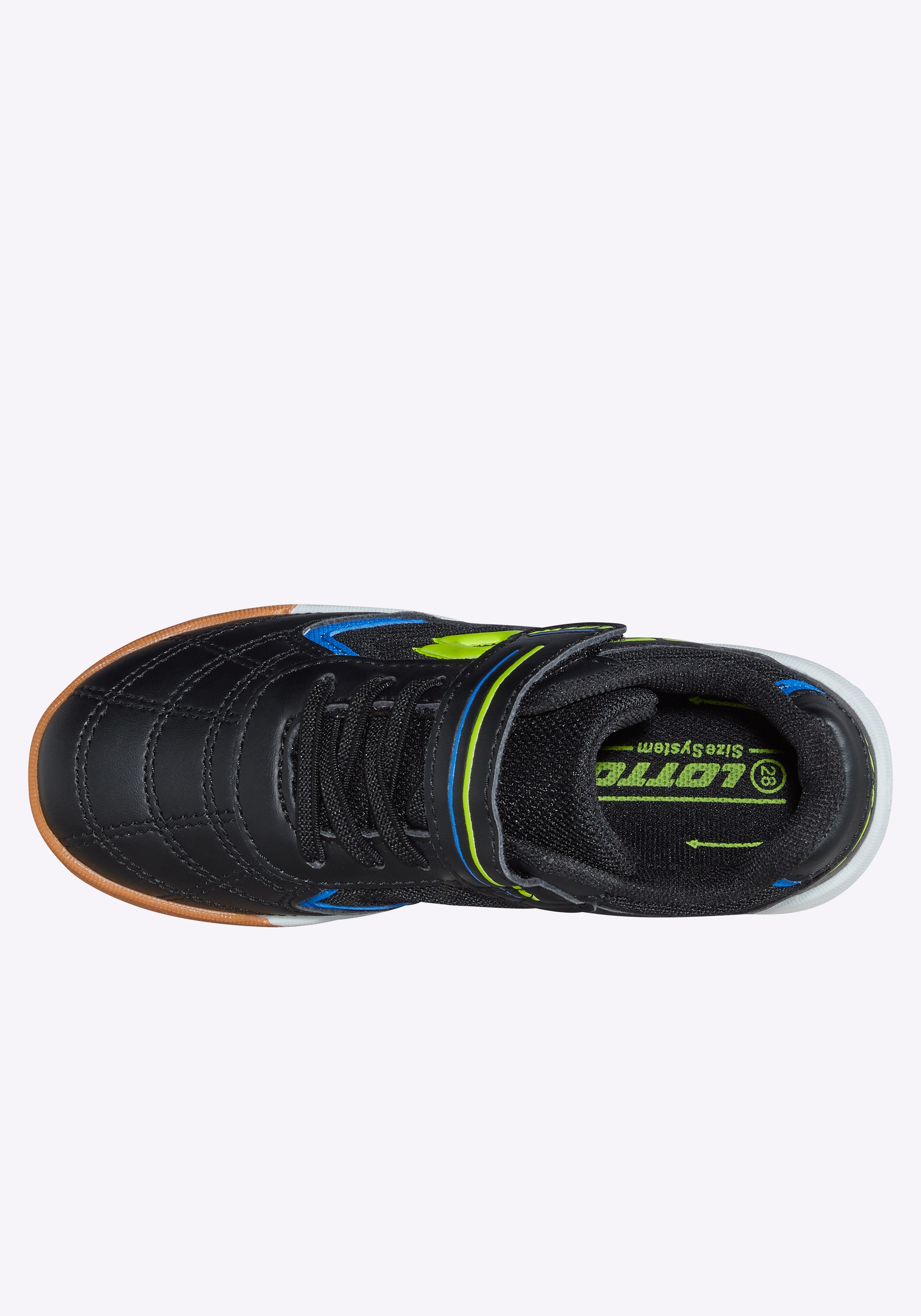 Hallenschuh LOTTO, Mädchen, Gr. 32, schwarz, lime, Mesh, Synthetik, Schuhe Hallenschuh, Indoor Sportschuhe - mit nicht abfärbender Sohle 5