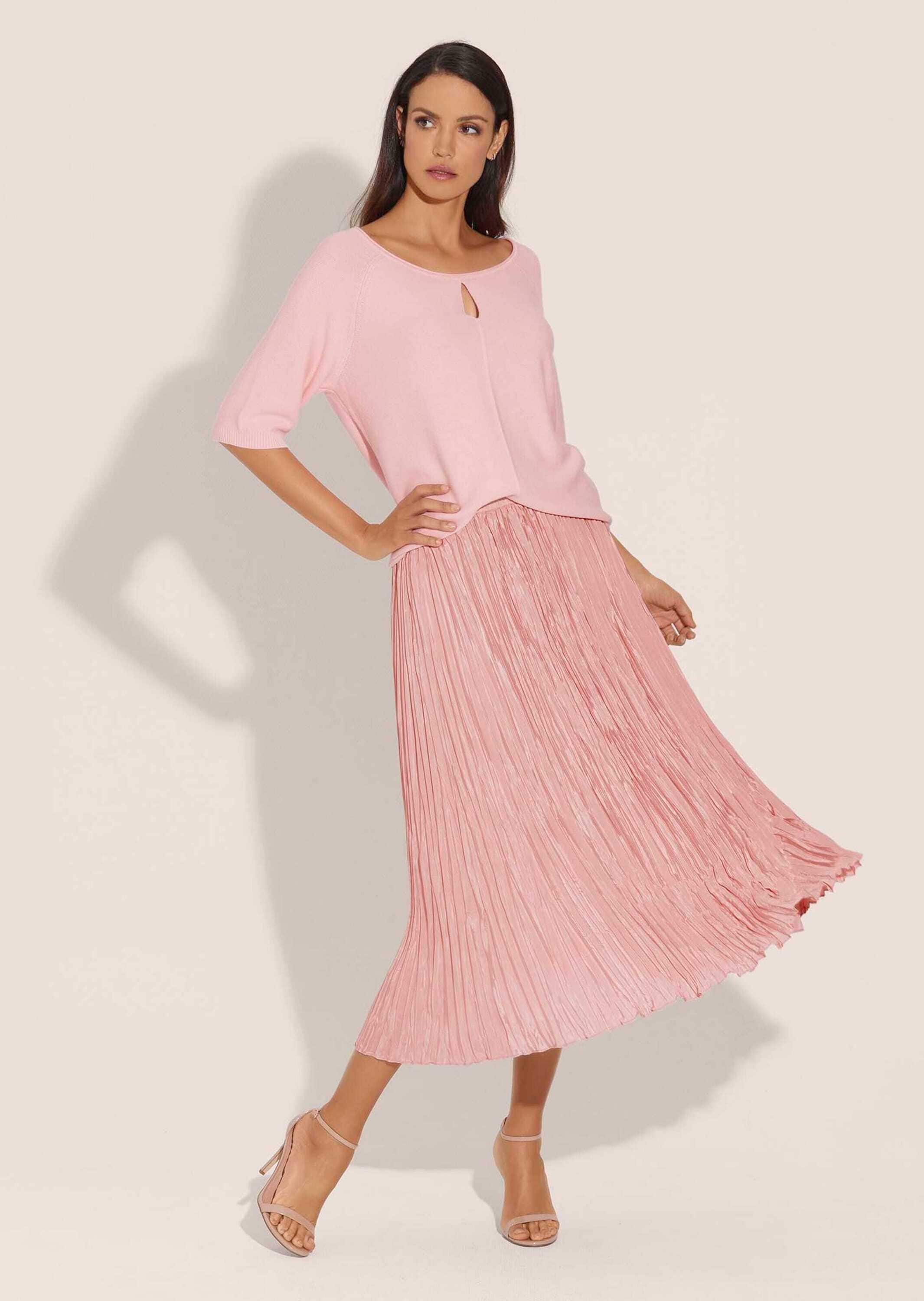 MADELEINE Midirock "Plisseerock Maxi-Rock mit Crash-Plissee" Crash-Plissee günstig online kaufen