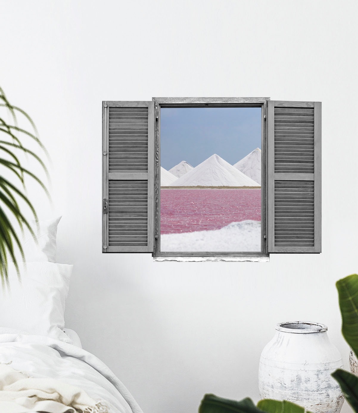 queence Wandtattoo »Rotes Meer mit Dünen«, (1 St.), Wandsticker, Wandbild, selbstklebend, 3D, Fenster