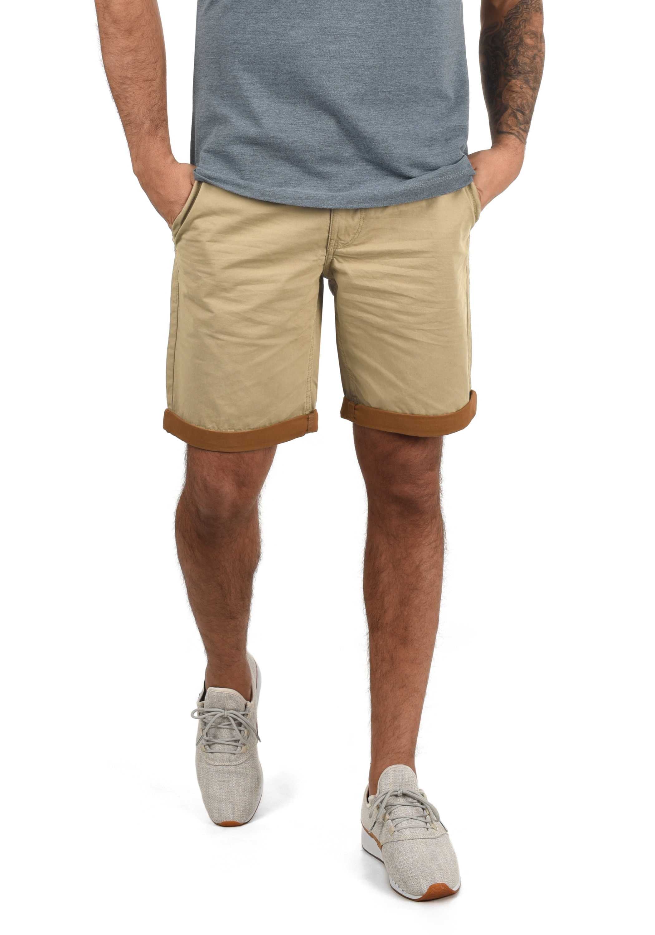 Blend Chinoshorts »BHNeji«  Chino Shorts mit umgeschlagenen Hosenbeinen in Kontrastfarbe