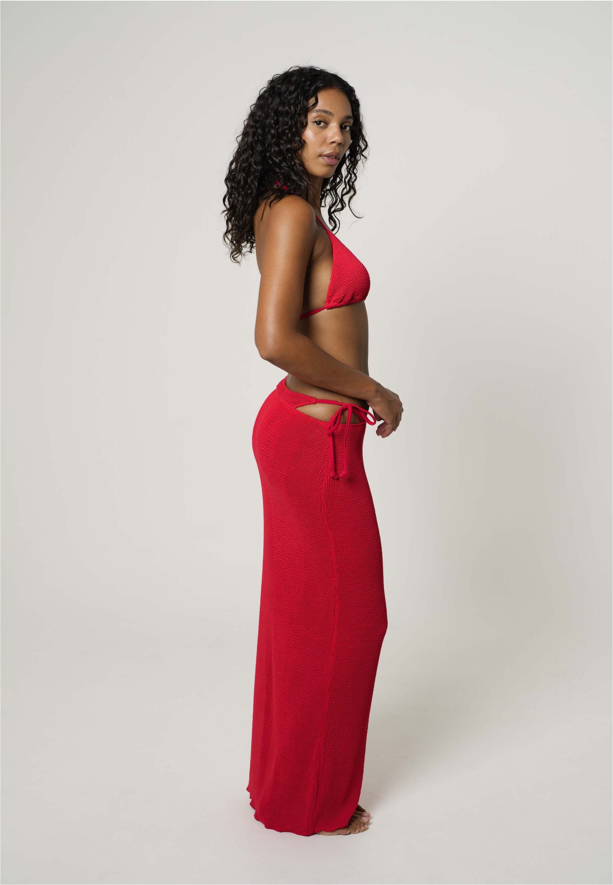 Moda Minx Sommerrock »Scrunch Long«, mit strukturiertem Scrunch-Material