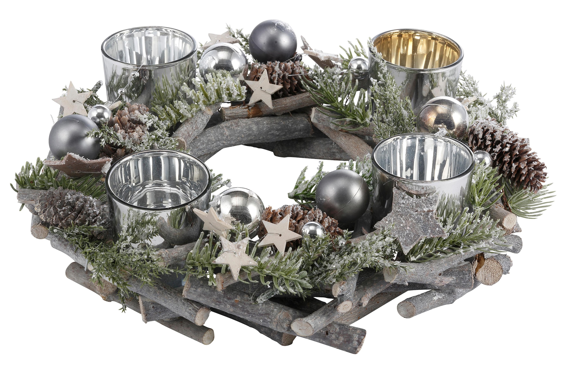 affaire Ø für »Weihnachtsdeko«, aus 4 Teelichter, BAUR cm 30 Echtholz Adventskranz | Home