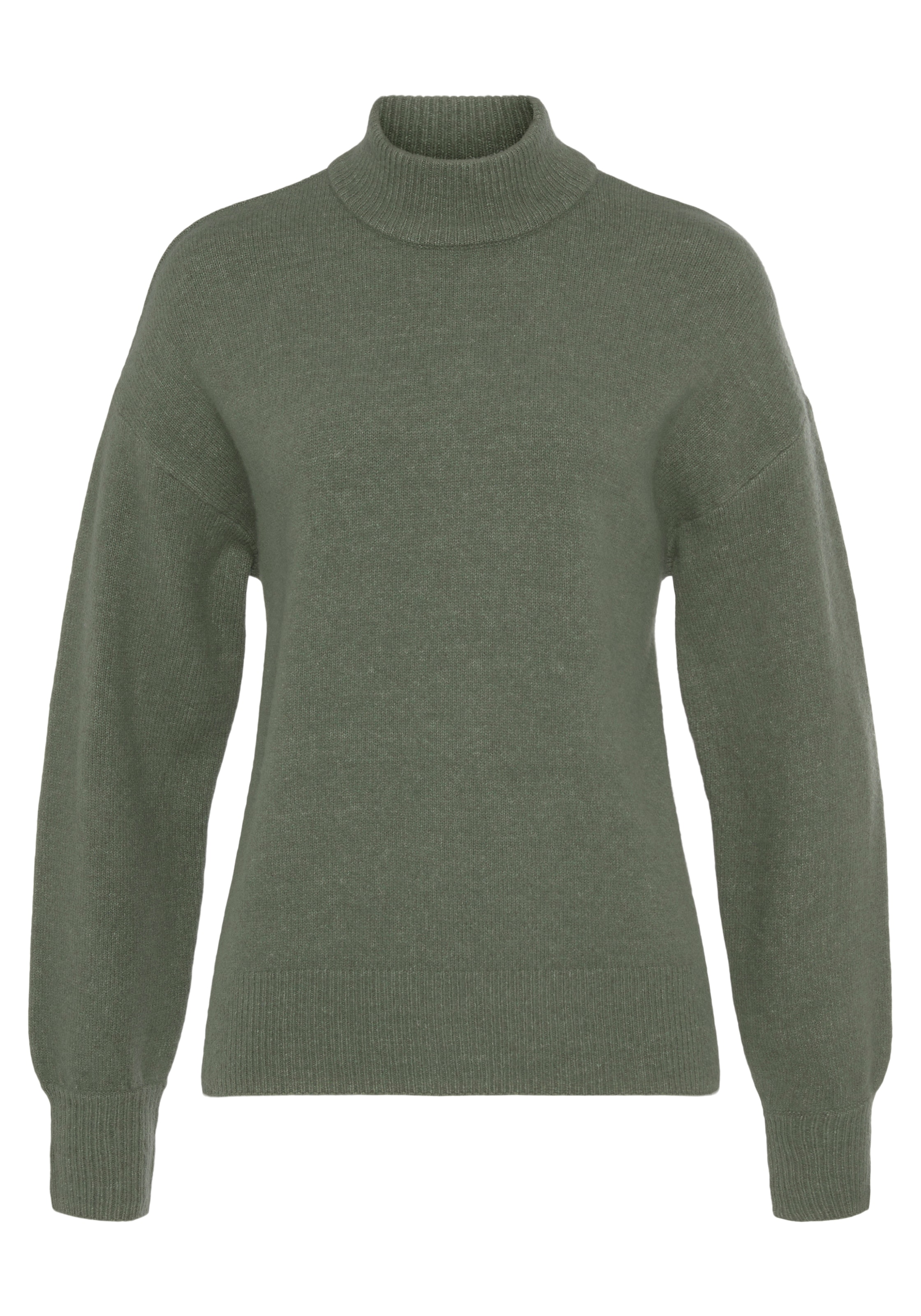 LASCANA Strickpullover, mit Stehkragen und Rippbündchen, Loungewear
