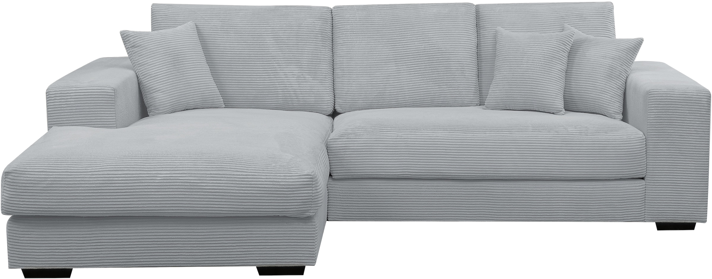 WERK2 Ecksofa »Eden modern und zeitlos, geschmackvolles Sofa, Breite 286cm, L-Form«, Design Ecksofa in Cord mit besonders weichem Sitzkomfort