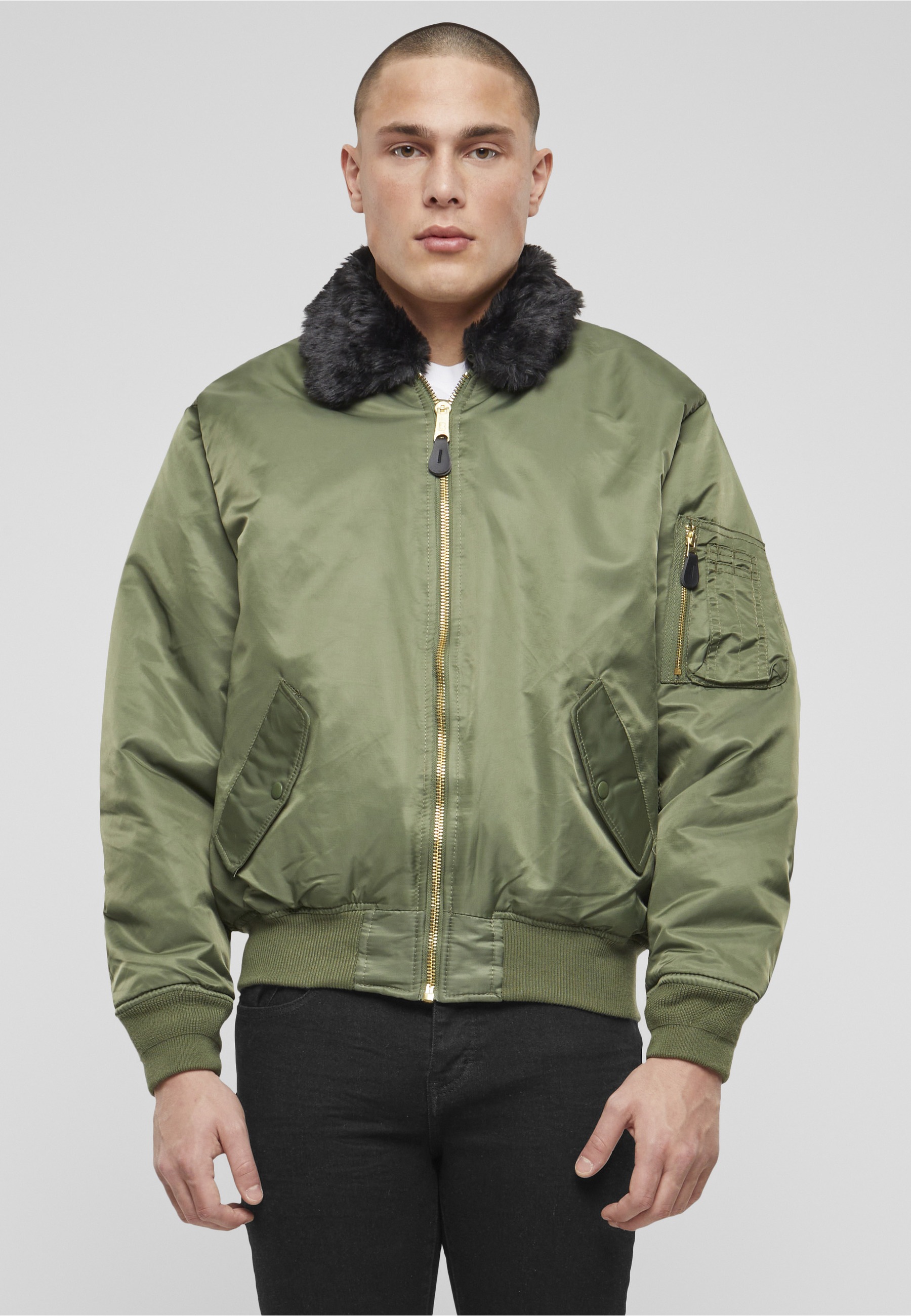 Brandit MA2 Jacket Fur Collar Men's Winter Jacket Olive M 3