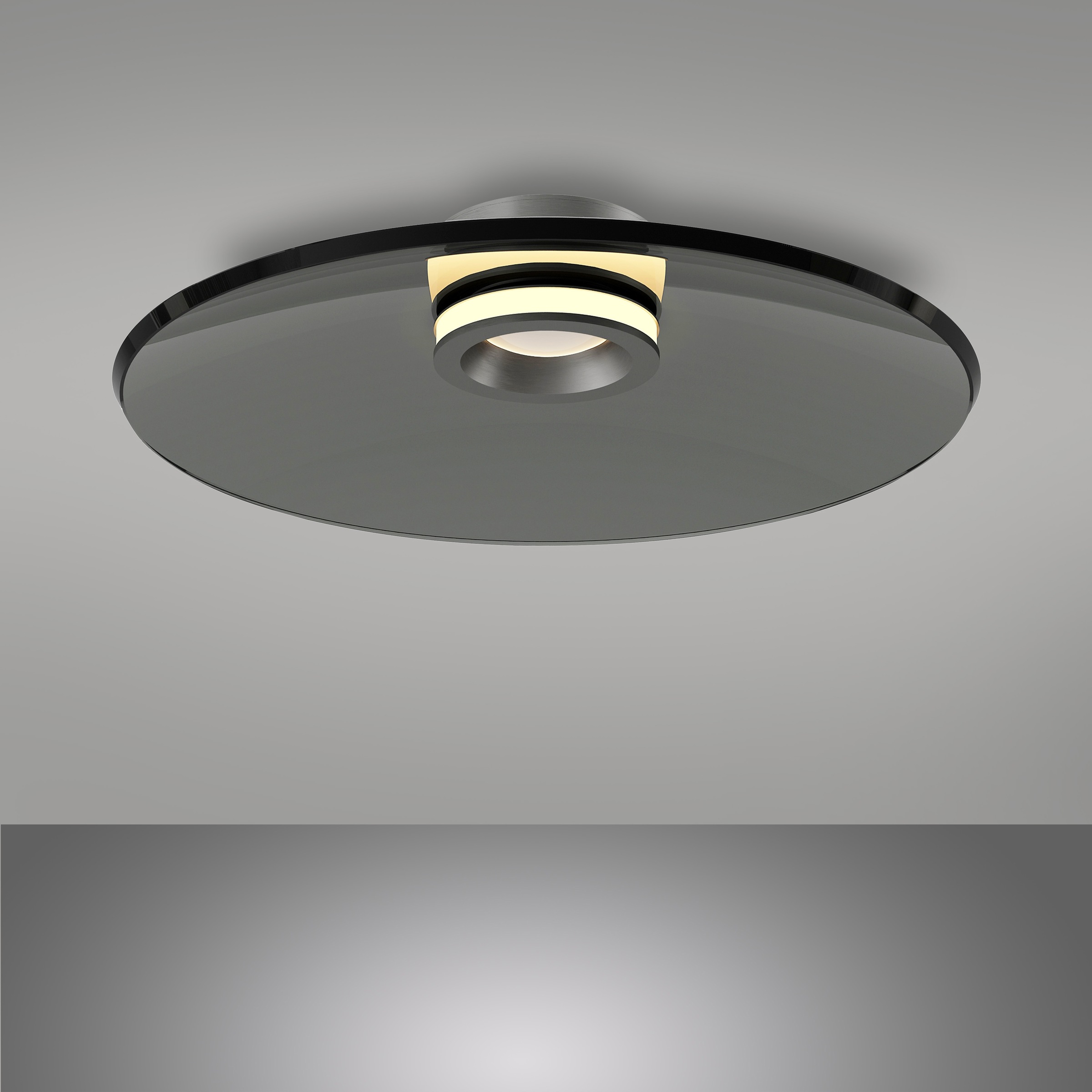 Neuhaus PURE LED Deckenleuchte »PURE Moon« LED-Board 1 Stk. Warmweiß Dimmfähig über separaten Tronicdimmer, Glas Rauchfarben