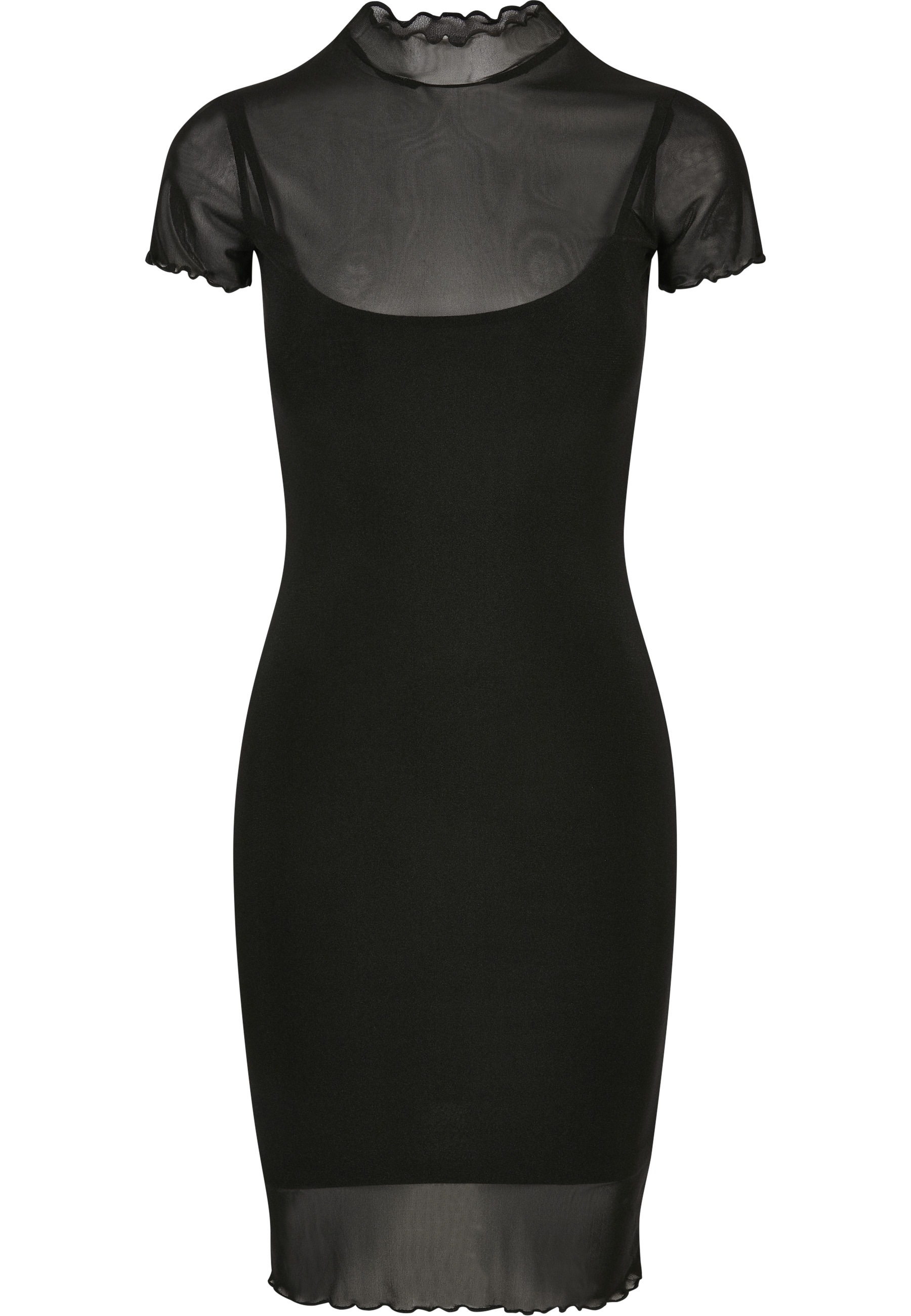 URBAN CLASSICS Shirtkleid "Urban Classics Damen Ladies Mesh Double Layer Dress" 1 tlg.