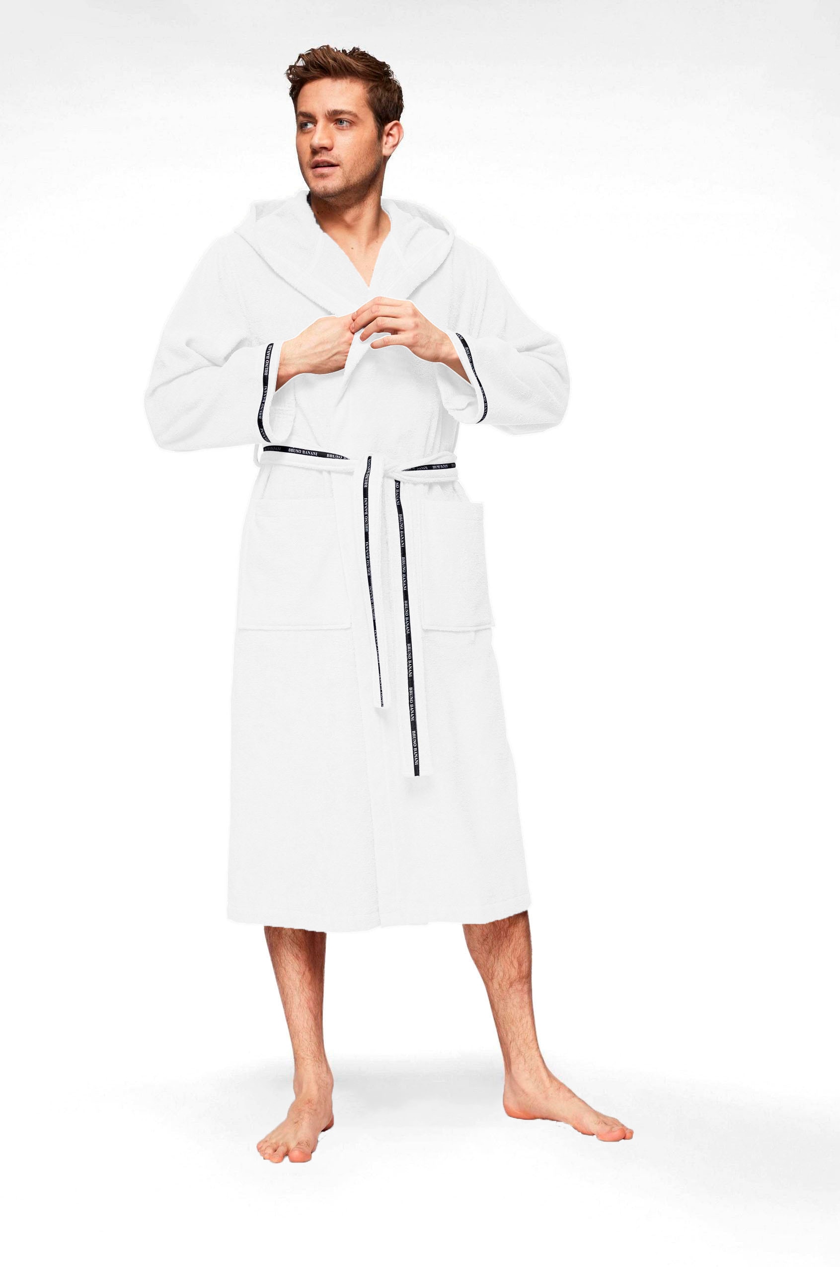 Bruno Banani Herrenbademantel "Danny, Normallänge & Überlänge, auch in extr günstig online kaufen