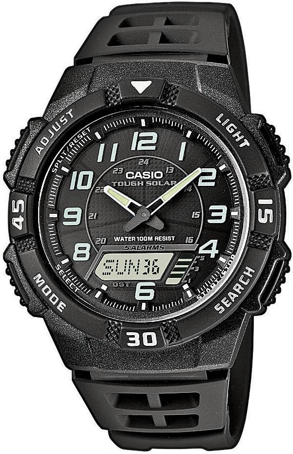Casio Collection Chronograph »AQ-S800W-1BVEF«, Solaruhr, Quarzuhr, Armbanduhr, Herrenuhr, digital, Stoppfunktion
