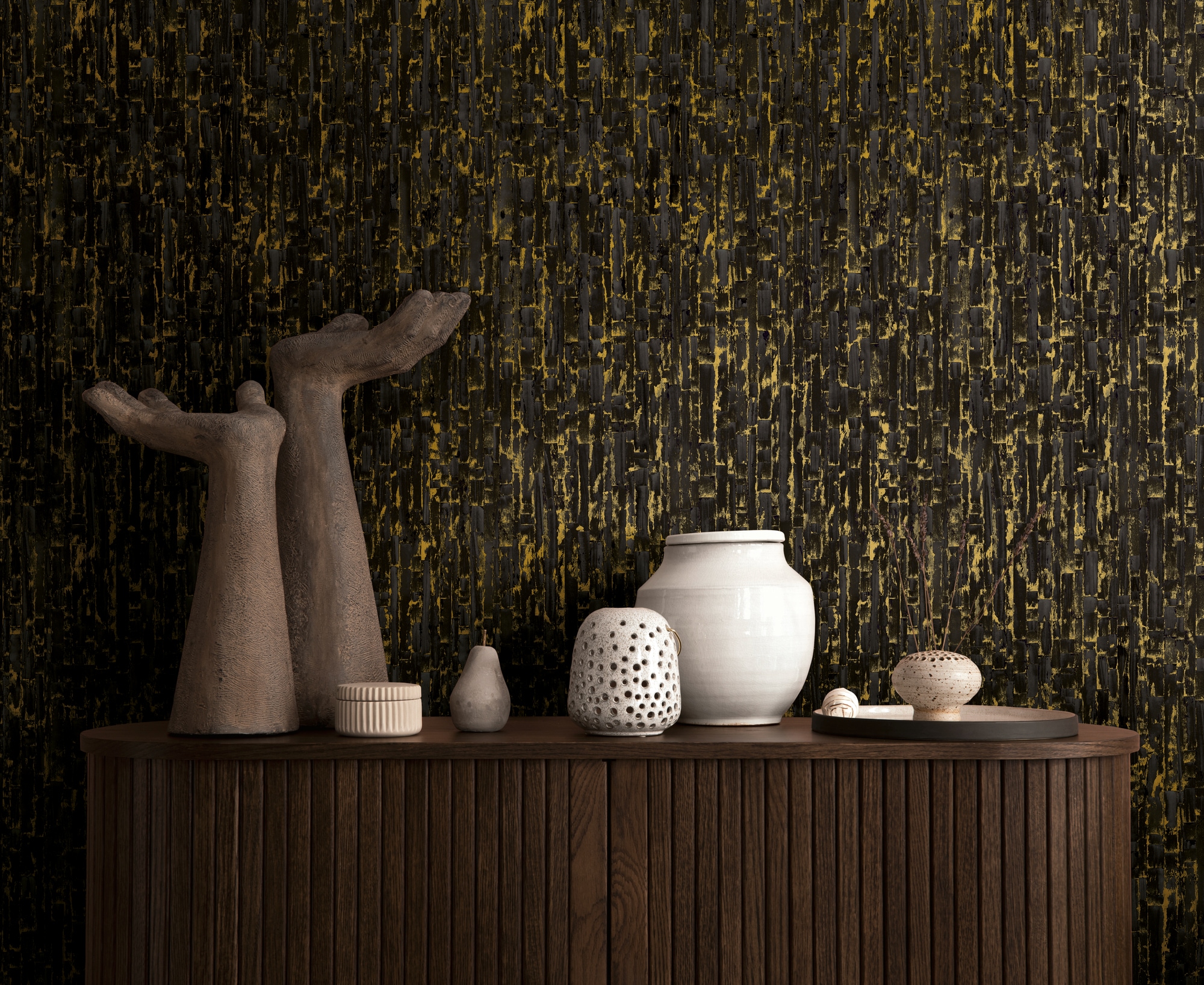 living walls Vliestapete »Strukturtapete 3D-Effekt Farbvarianten modern« glänzend strukturiert