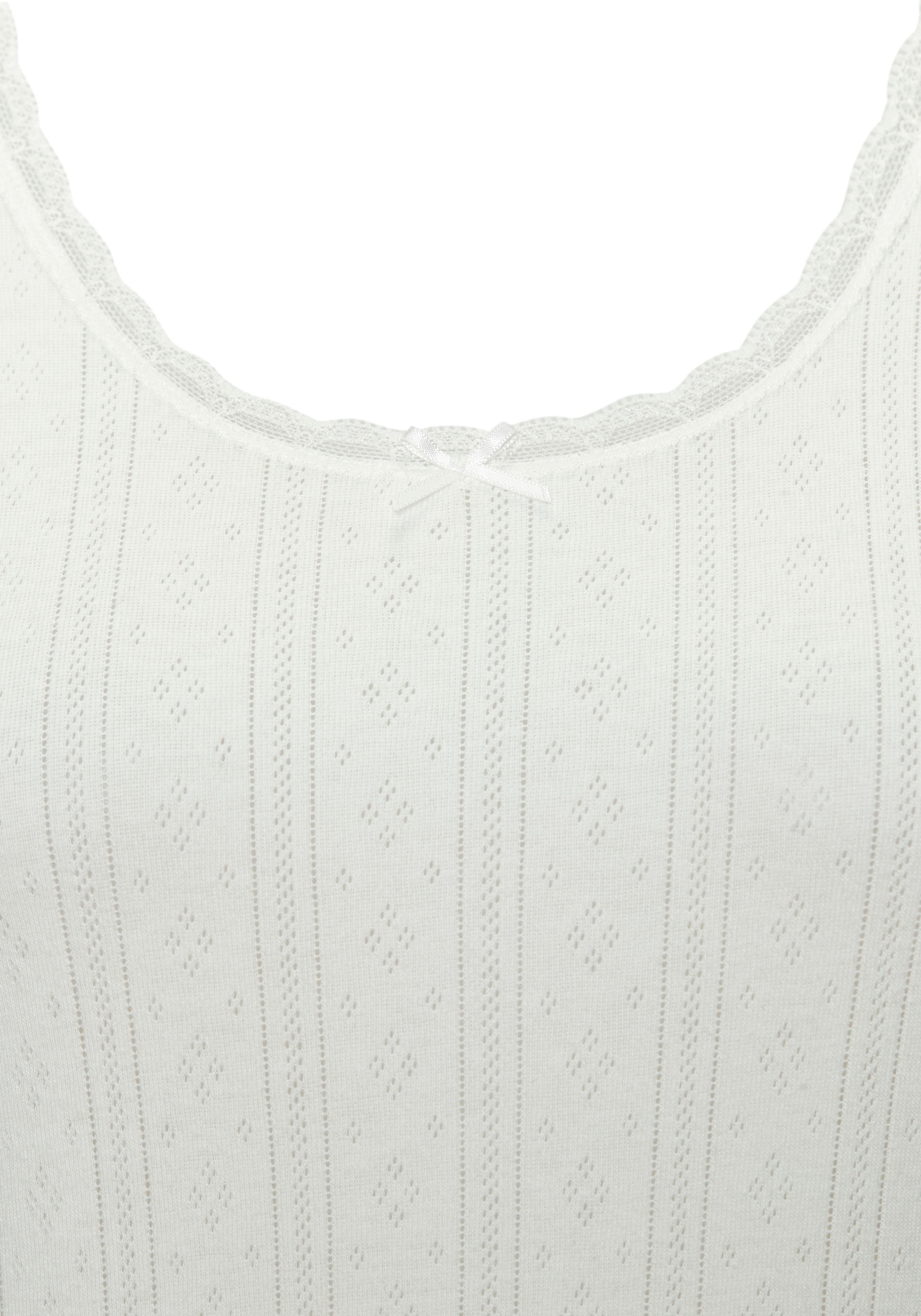 Vivance T-Shirt 2er-Pack,  aus weichem Pointelle-Strick mit Spitze