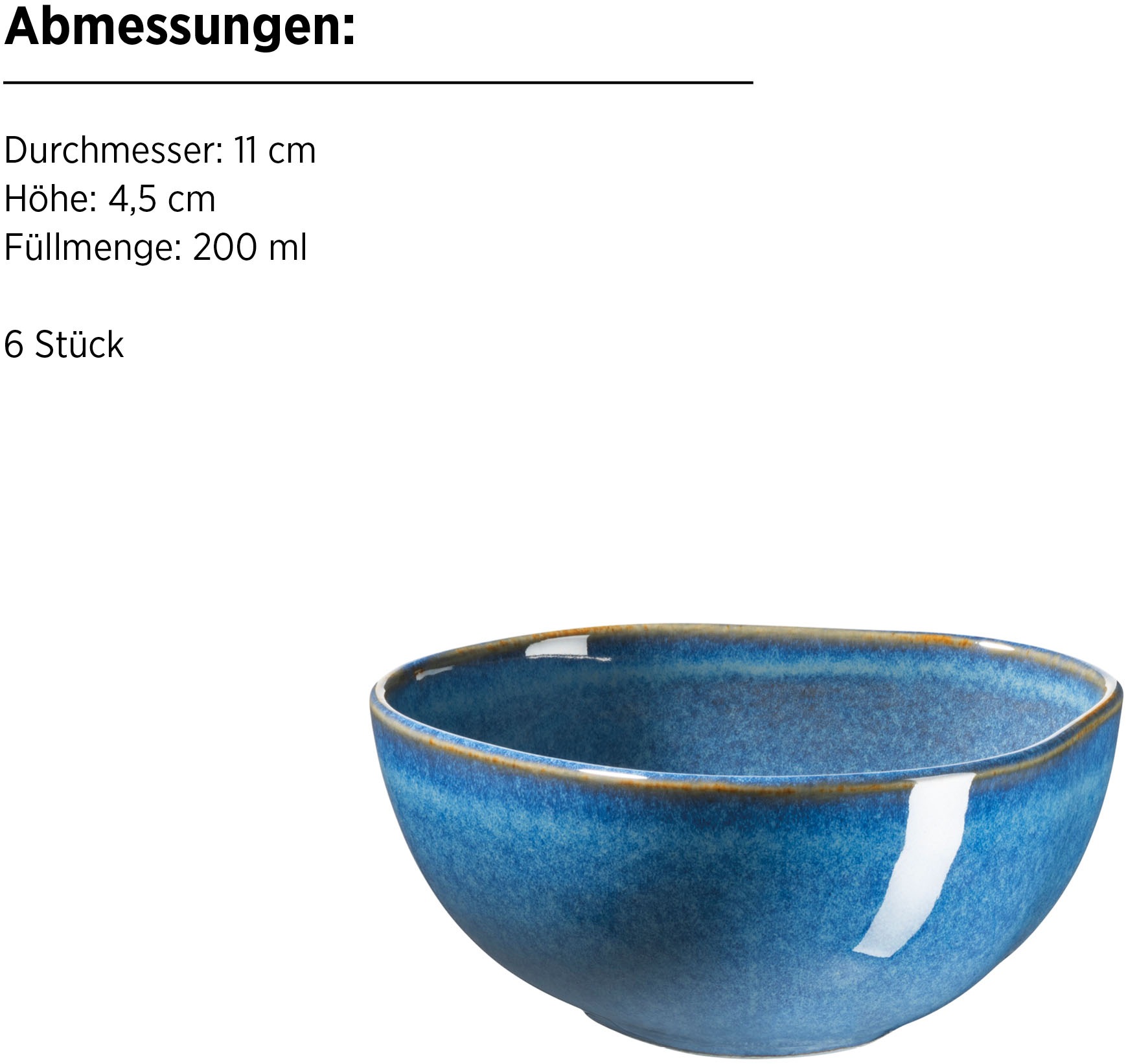 MÄSER Snackschale »Snacking-Set Cordelia, aus Steinzeug«, 12 tlg., aus Steinzeug