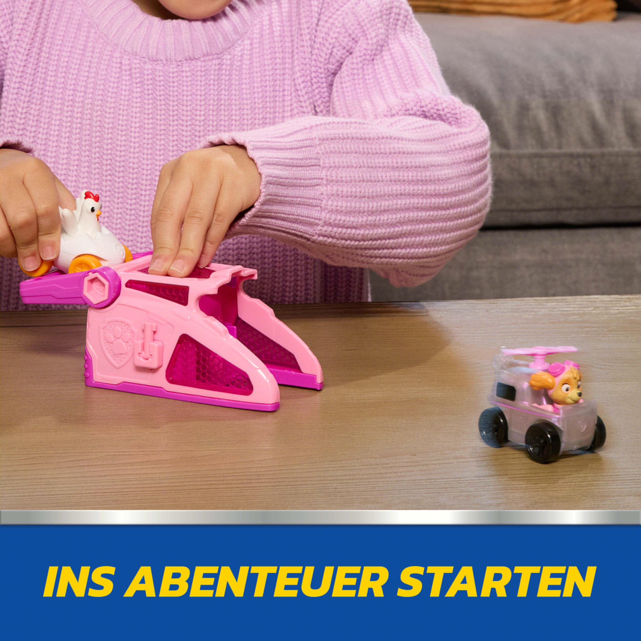 Spin Master Spielzeug-Auto »PAW Patrol – Pup Squad Launcher mit Skye & Henrietta Fahrzeugen«