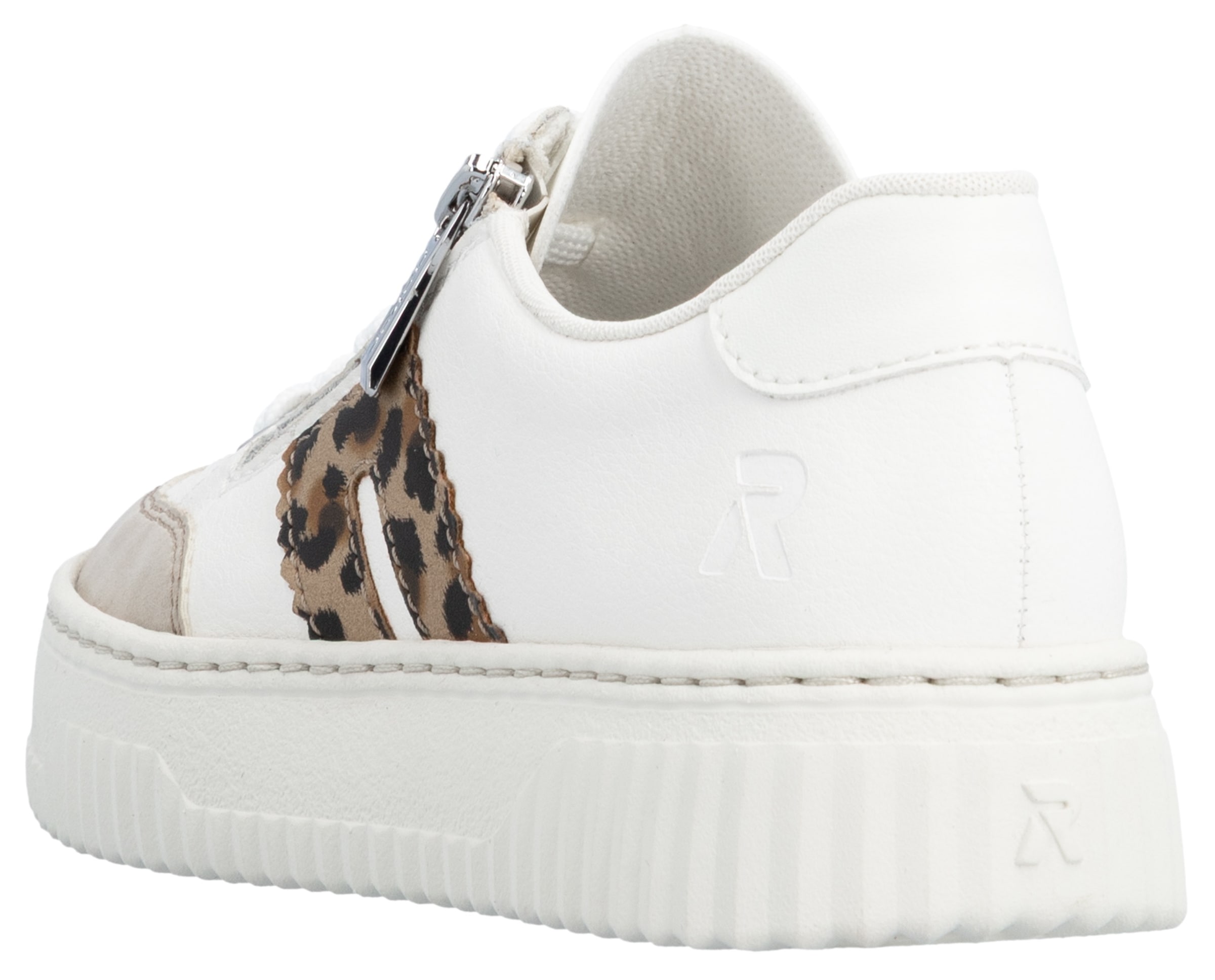 Rieker Plateausneaker  Halbschuh, Schnürschuh, Casual-Sneaker mit leo-Besatz