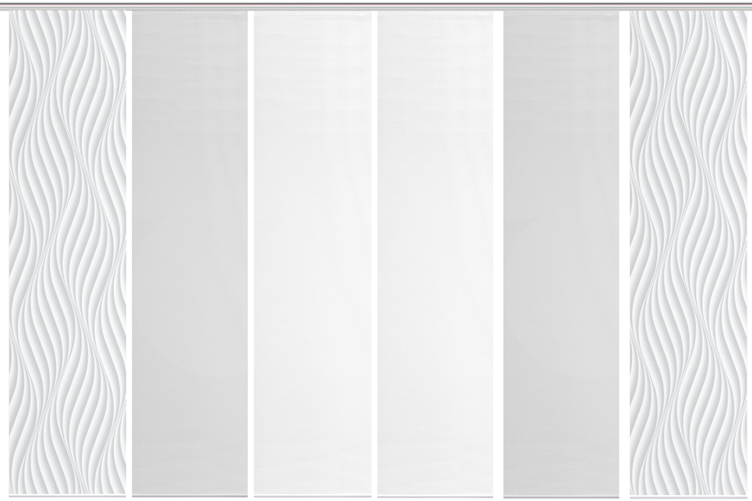 Vision S Schiebegardine »6ER SET WAVE«, (6 St.), HxB: 260x60, Schiebevorhang 6er Set Digitaldruck
