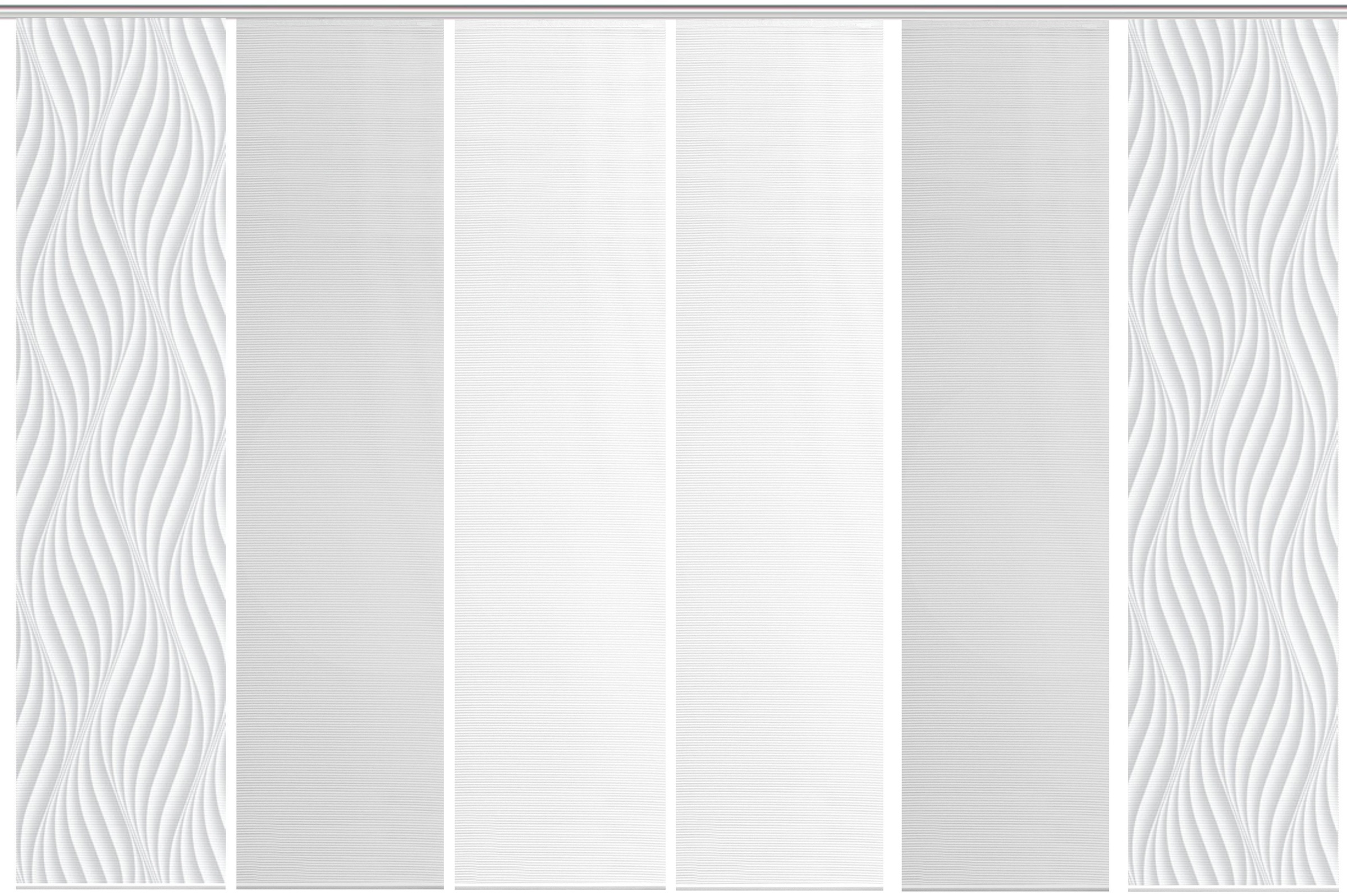 Vision S Schiebegardine "6ER SET WAVE" Paneelwagen 6 Stk. tlg. HxB: 260x60, günstig online kaufen