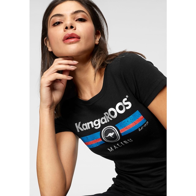 KangaROOS T-Shirt mit Metallic-Druck vorne online kaufen | BAUR