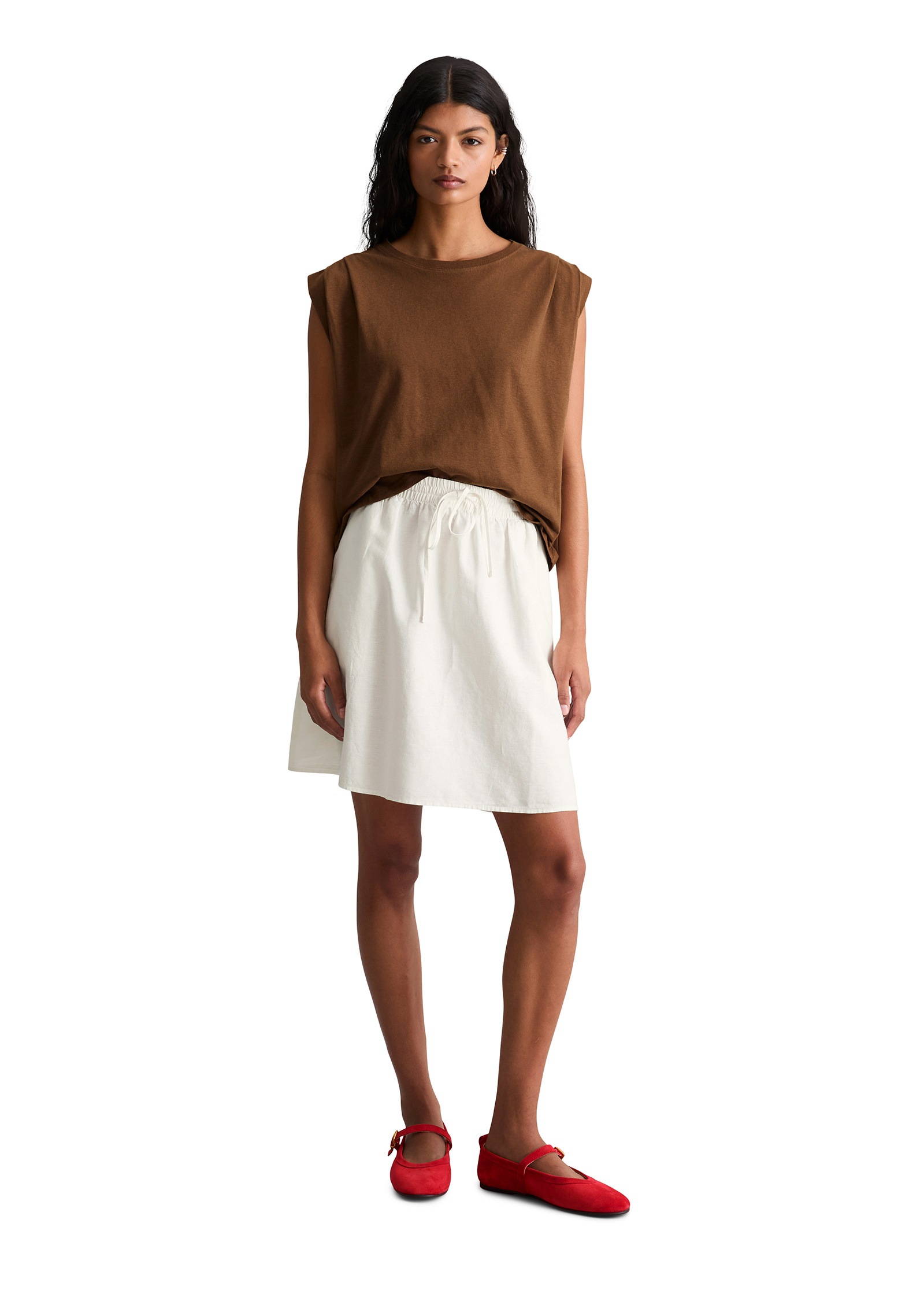 Marc O'Polo DENIM T-Shirt »aus Baumwolle-Leinen-Mix«