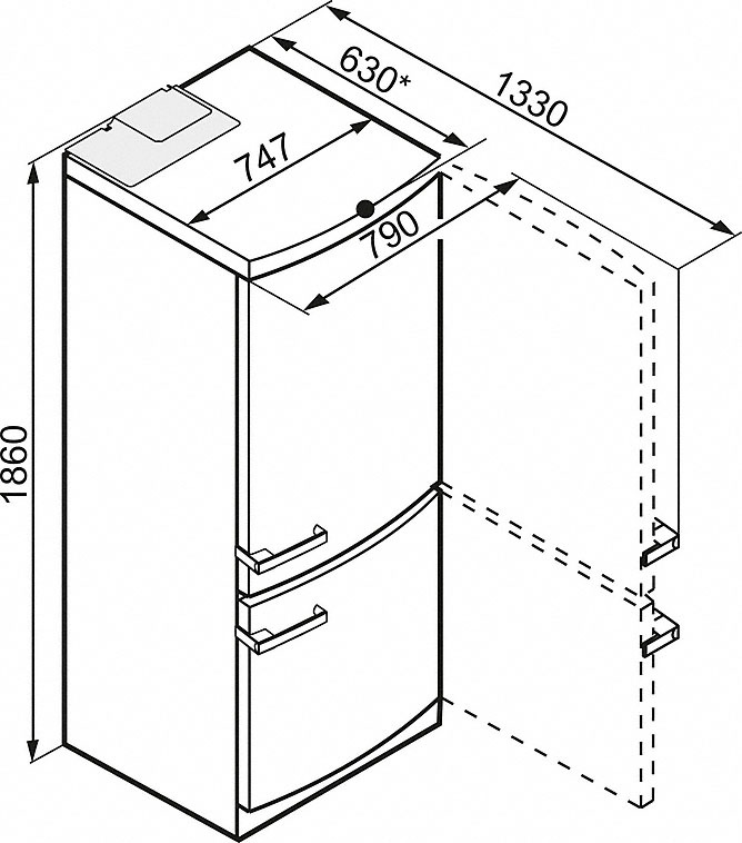 Miele Kühl-/Gefrierkombination »KFN 15842 D edt/cs«, KFN 15842 D edt/cs, 185,9 cm hoch, 74,7 cm breit