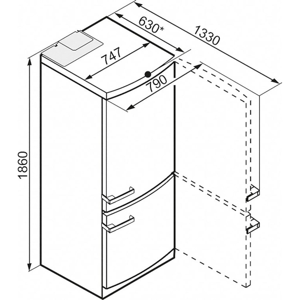 Miele Kühl-/Gefrierkombination »KFN 15842 D edt/cs«, KFN 15842 D edt/cs, 185,9 cm hoch, 74,7 cm breit