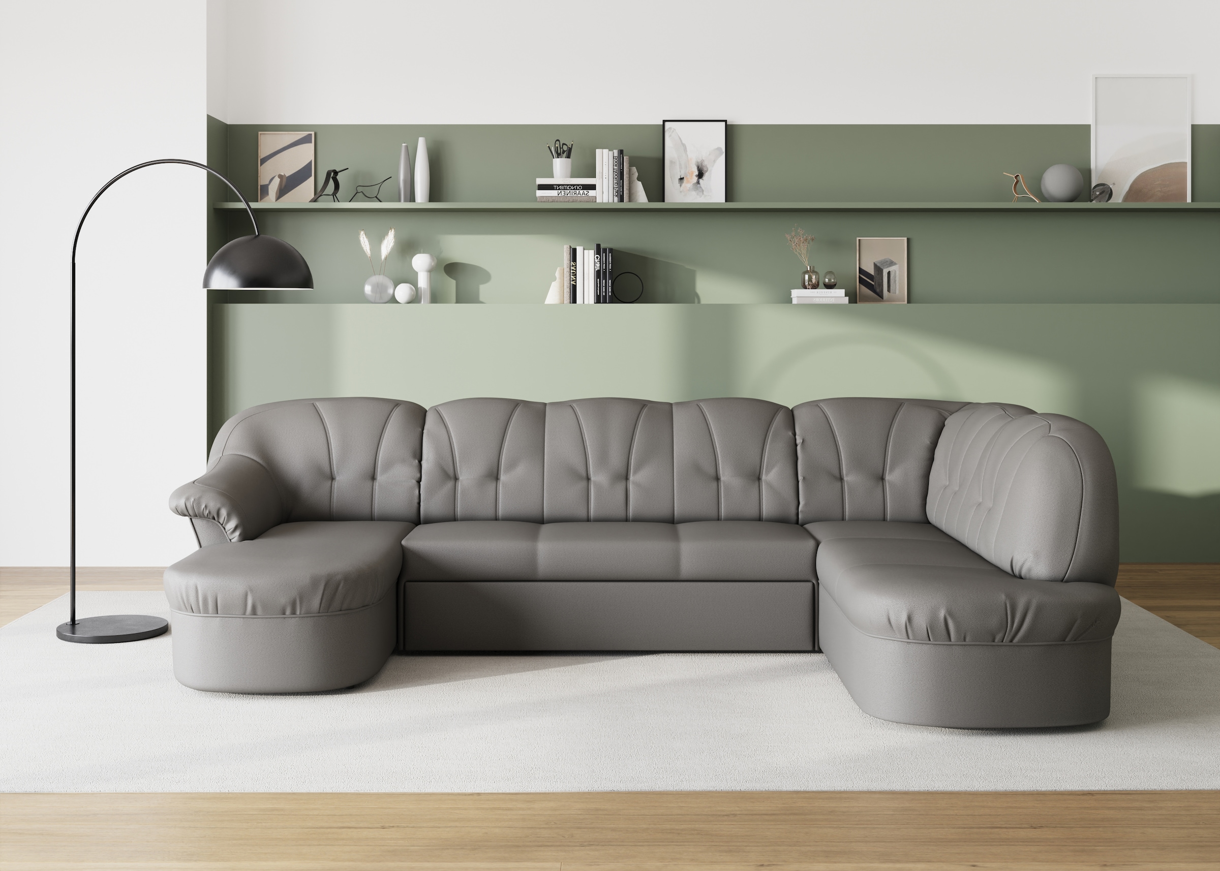 DOMO collection Wohnlandschaft "Pegnitz, zeitlos&modern, elegante Rückenste günstig online kaufen