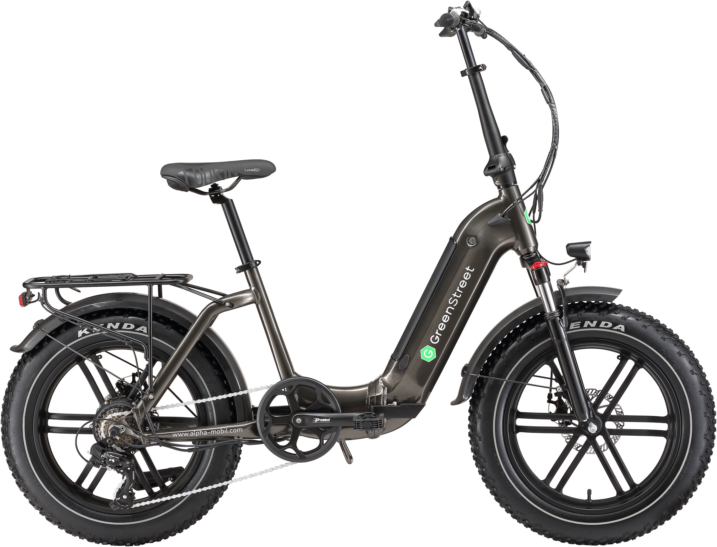 GreenStreet E-Bike "Tiefeinsteiger Klapprad GS5", 7 Gang, Shimano, Heckmotor 250 W, (Set, 2 tlg., mit Akku-Ladegeräte, F